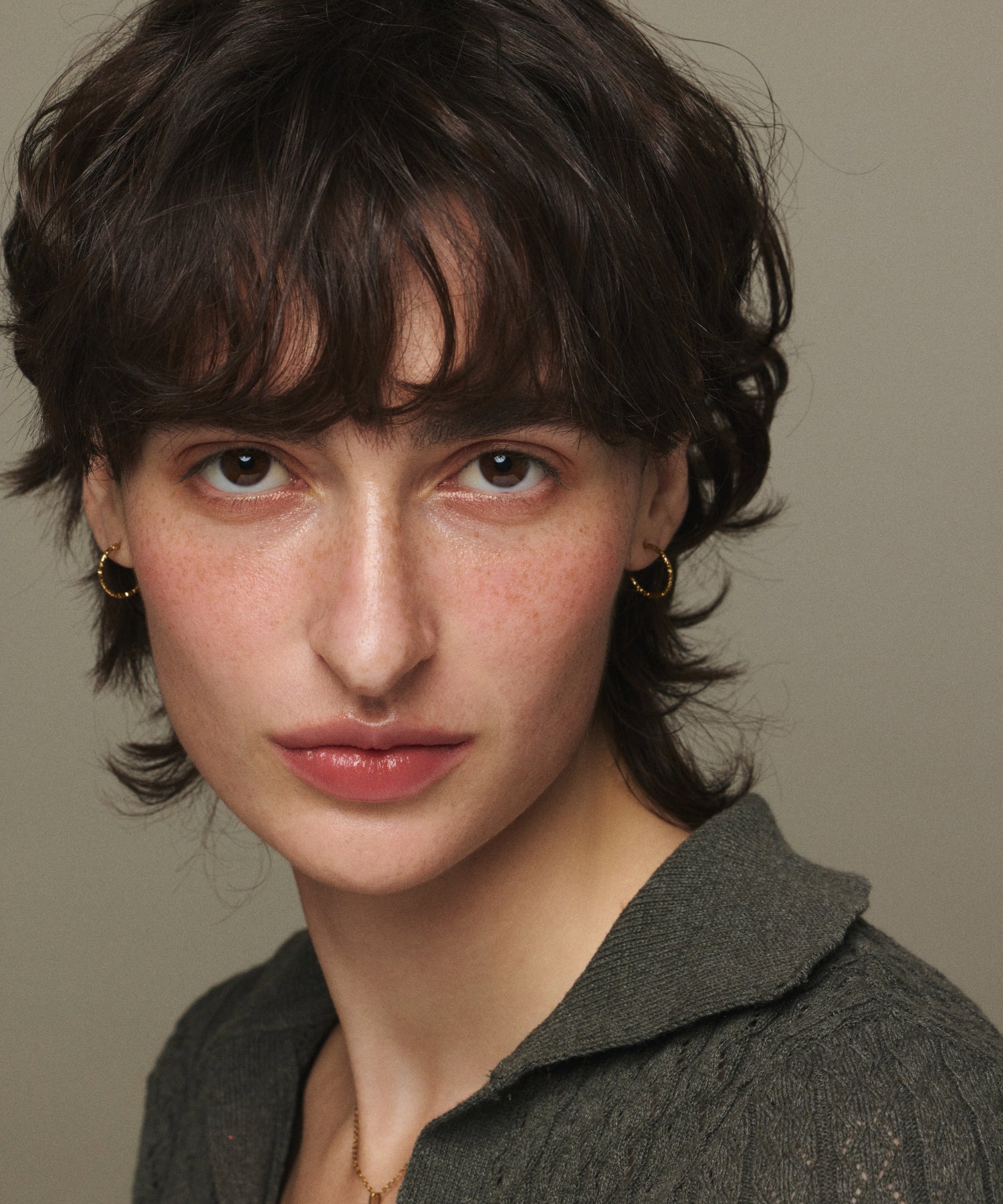 [Gold] Shining Hoop Earrings