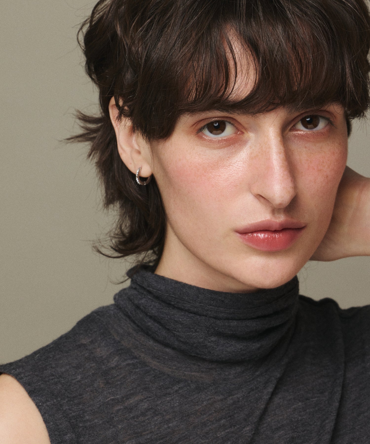 [Silver] Zirconia Hoop Earrings
