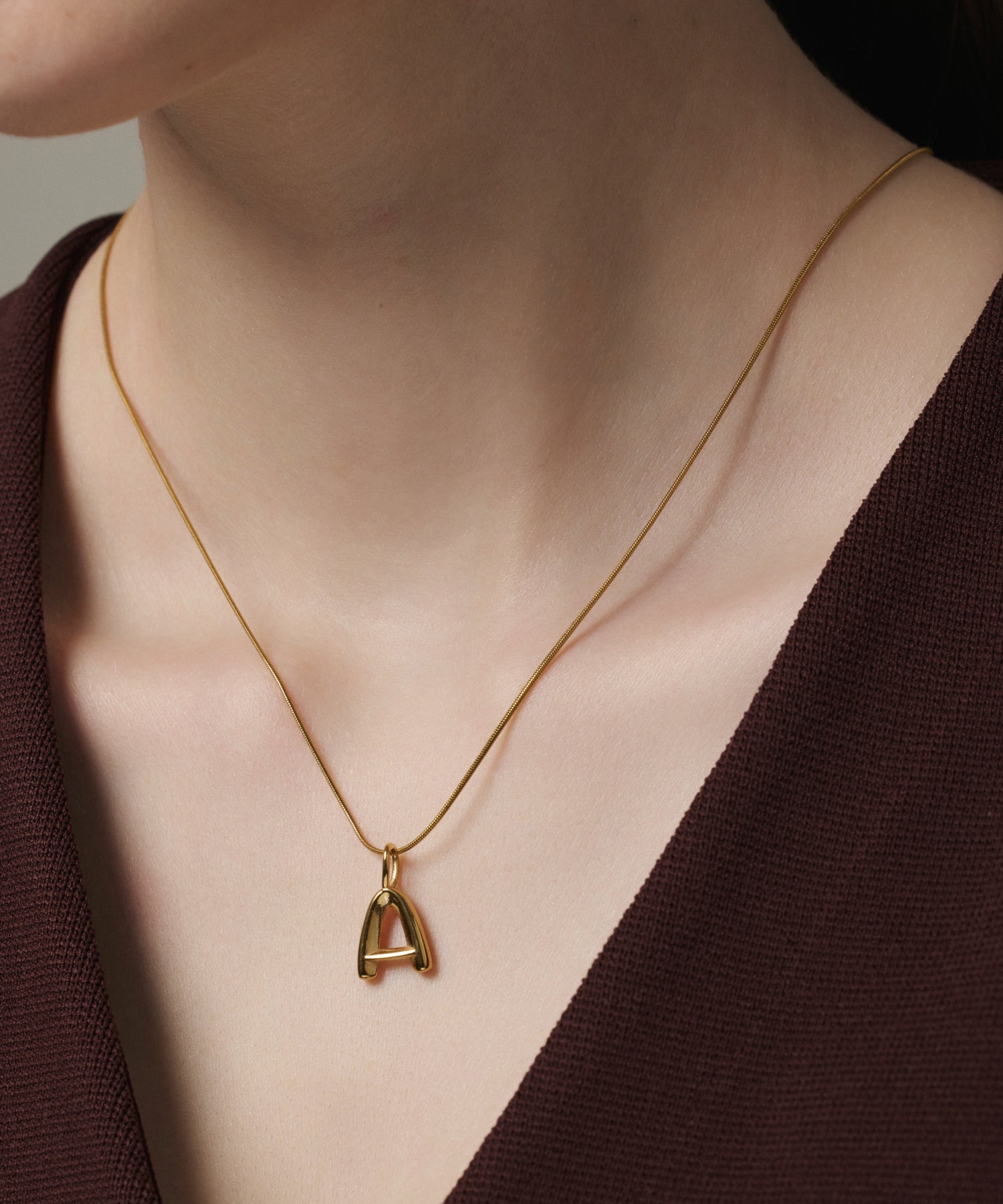 ゴールド]オリジナルイニシャルチャーム(A)