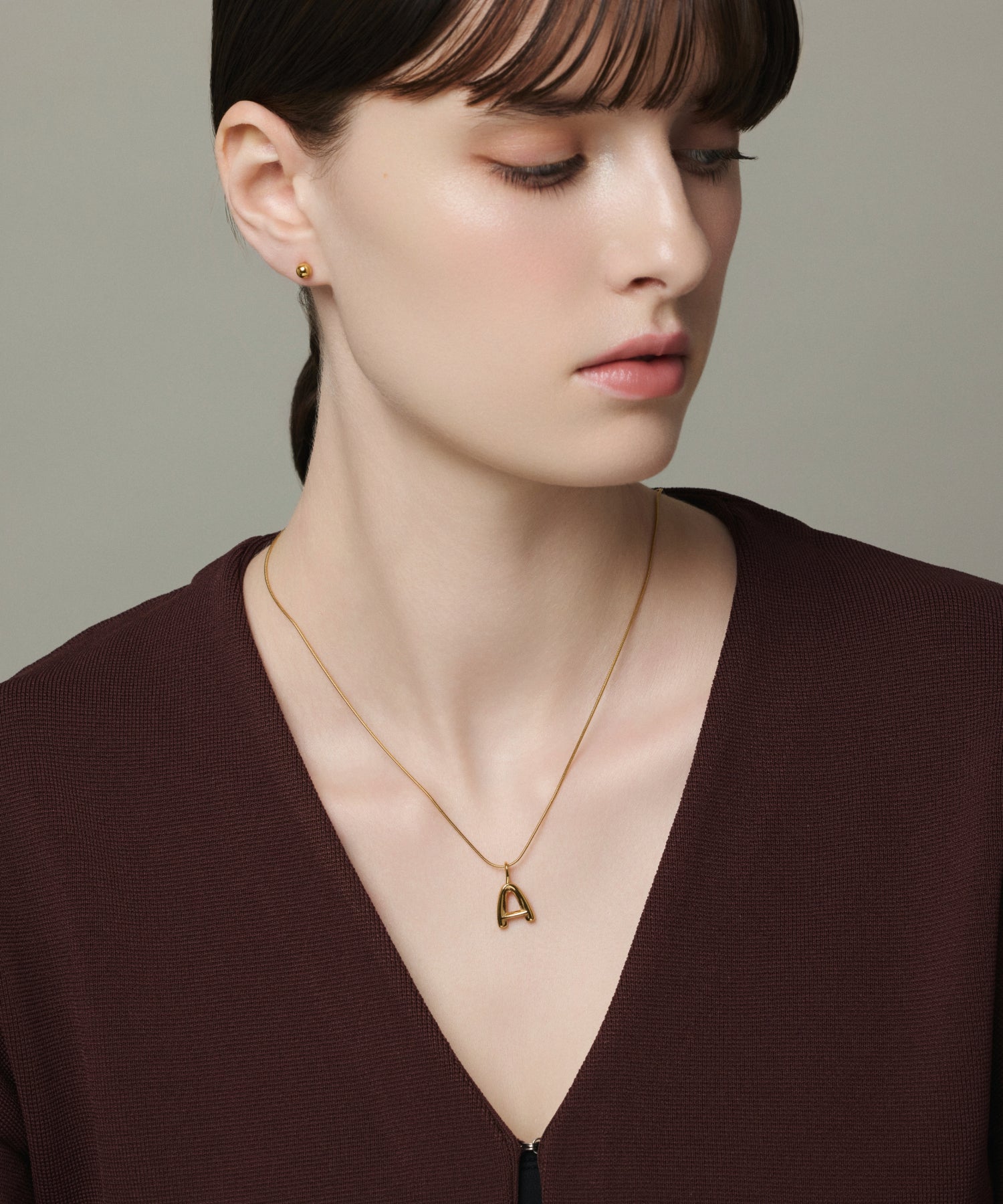 ゴールド]オリジナルイニシャルチャーム(A)