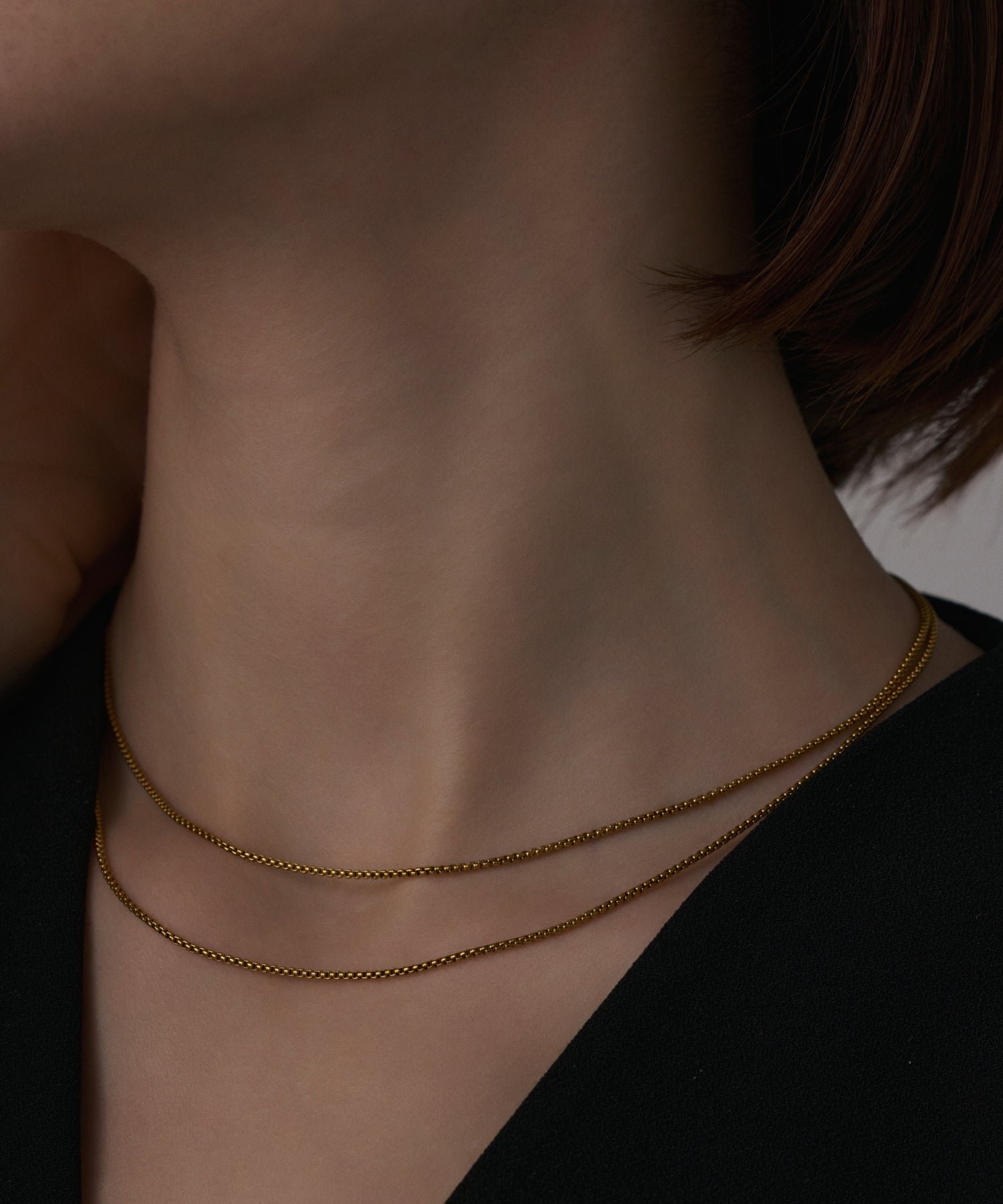 ゴールド]2wayチェーンネックレス