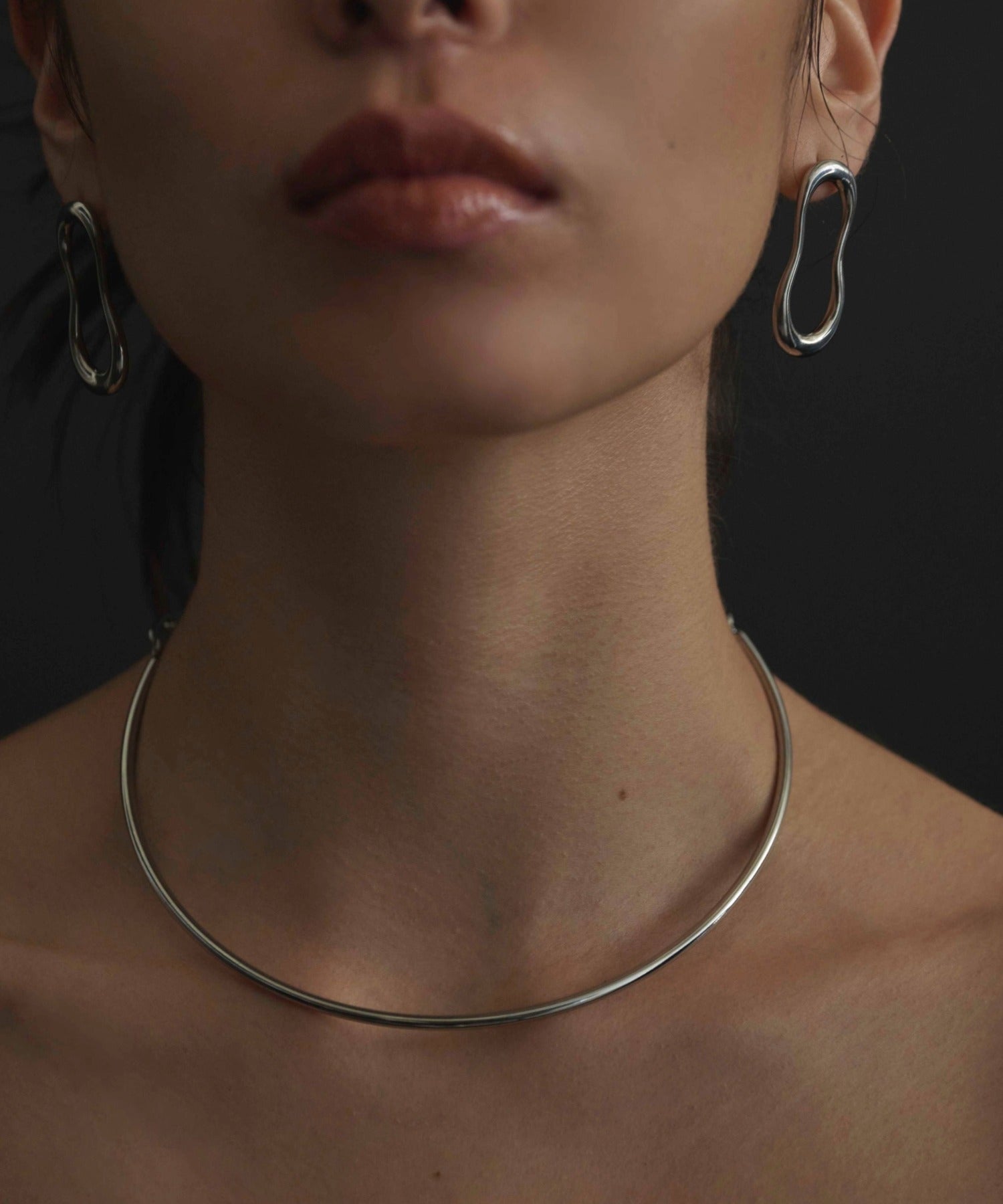 [Silver] 2way choker necklace
