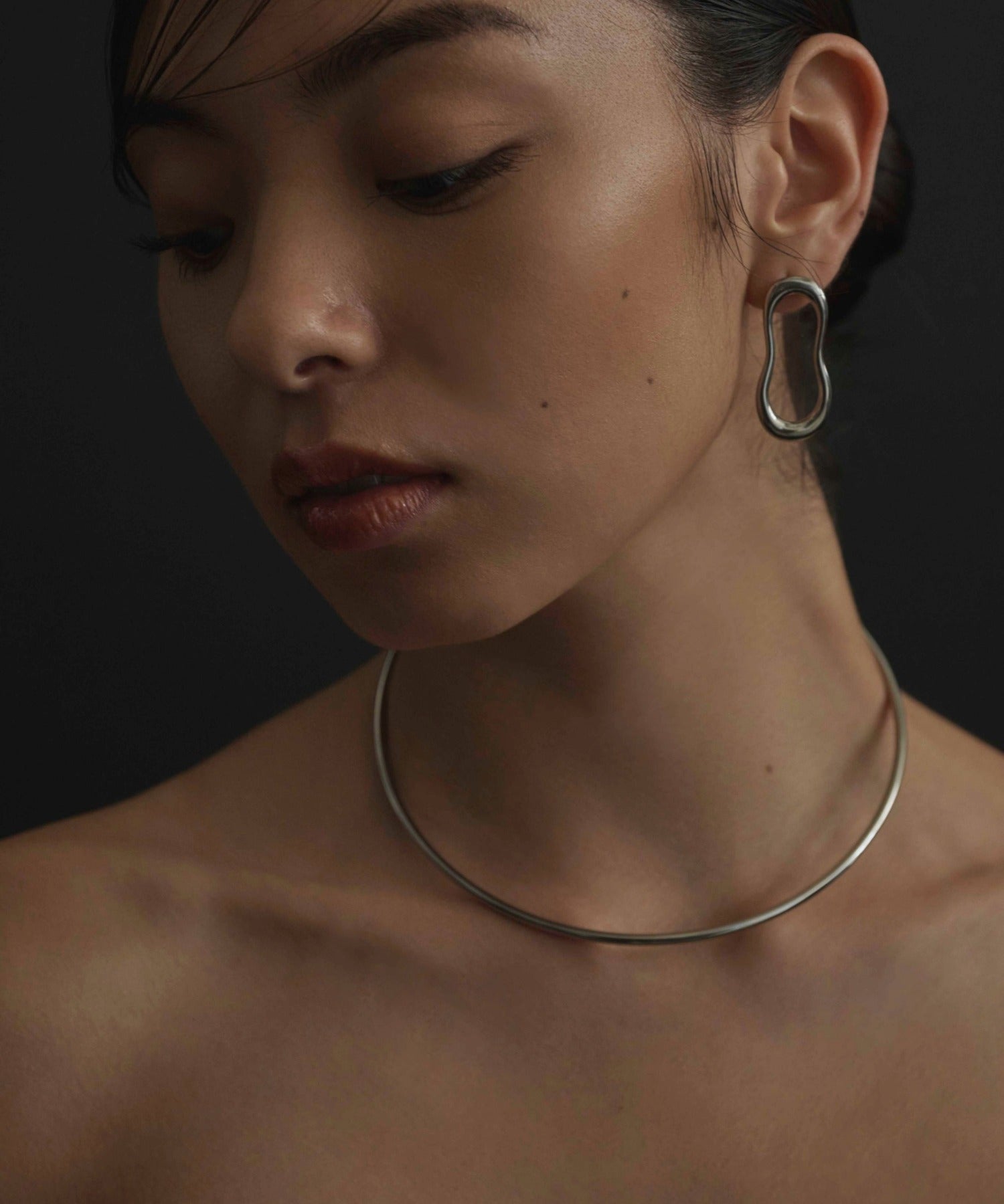[Silver] 2way choker necklace