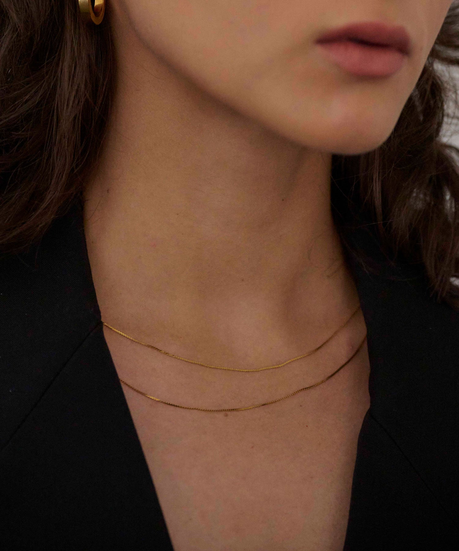 ゴールド]レイヤードネックレス