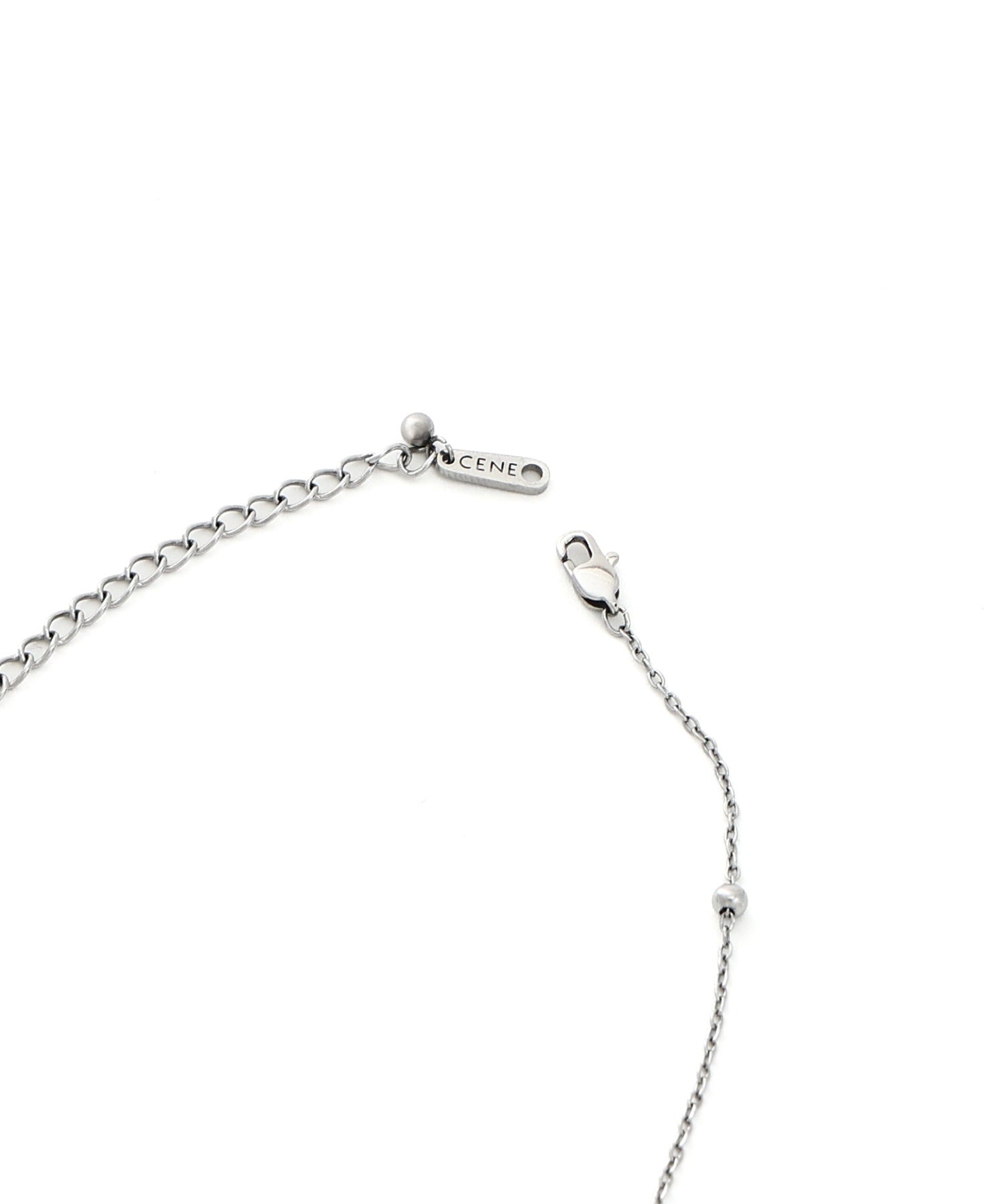 シルバー]ミックスボールネックレス