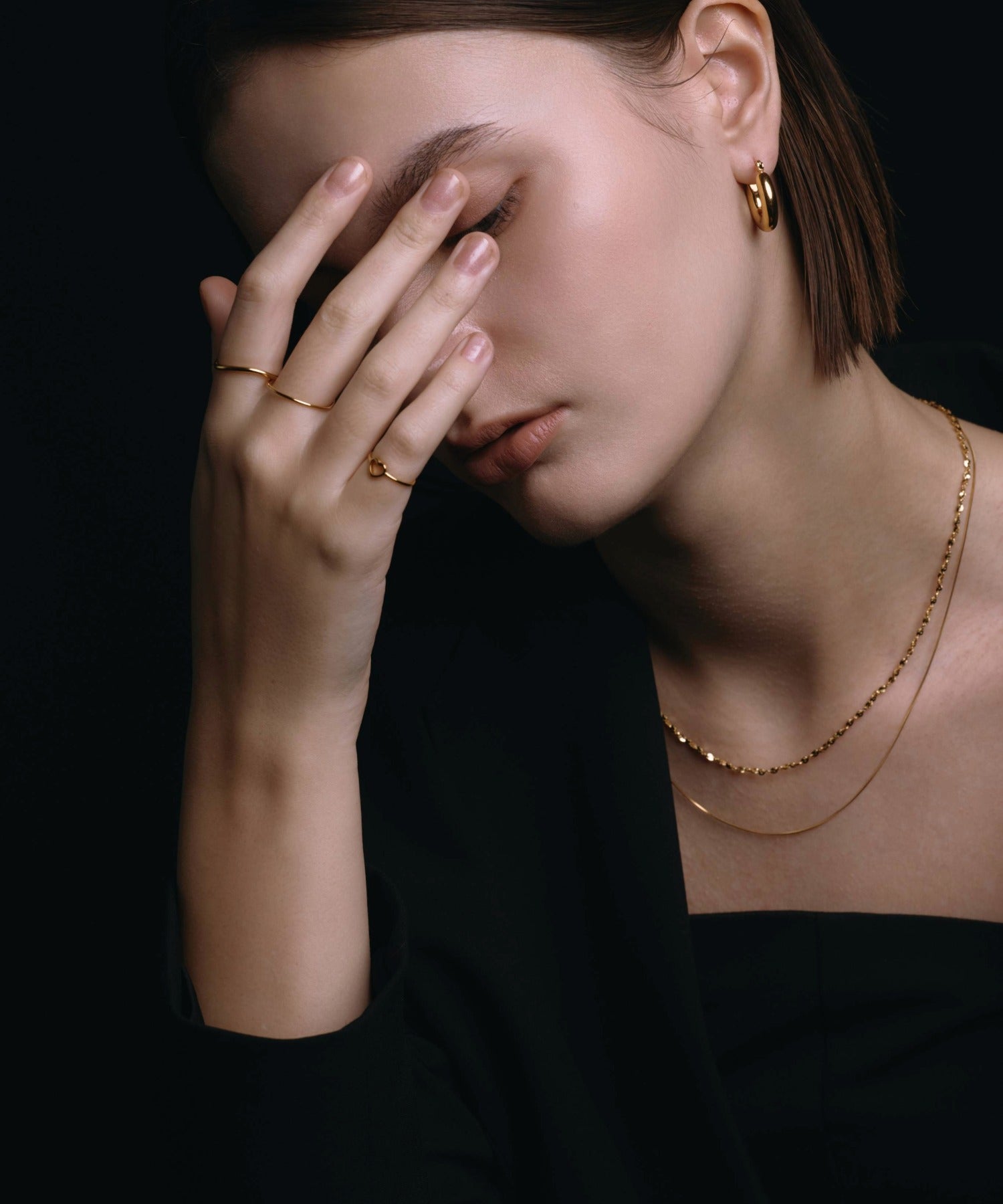 [ゴールド]ルミナレイヤーネックレス