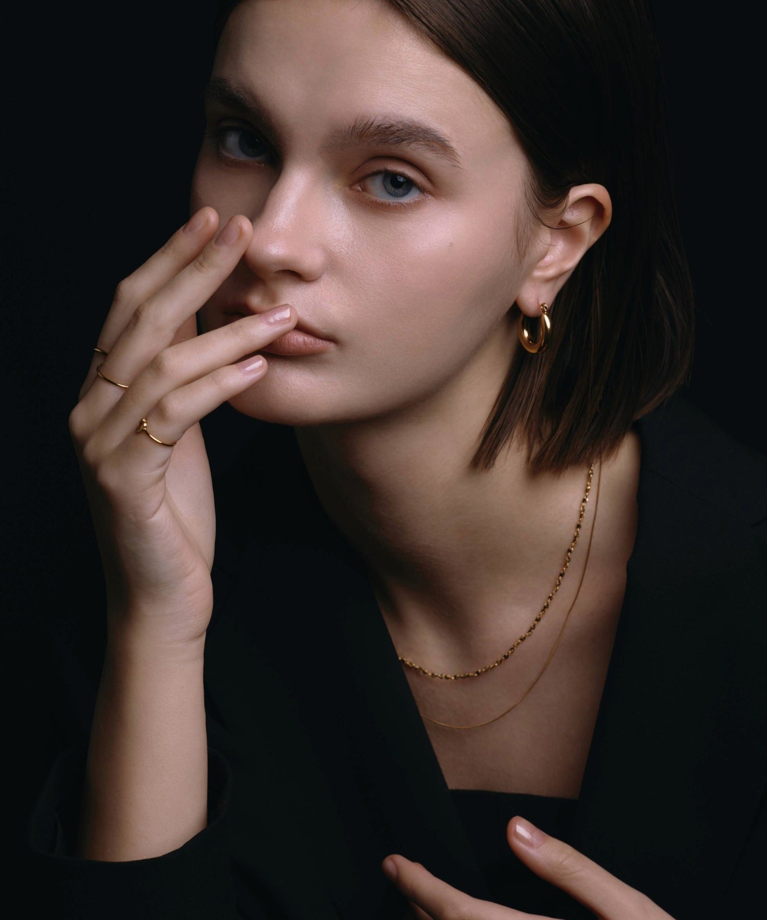 [ゴールド]ルミナレイヤーネックレス