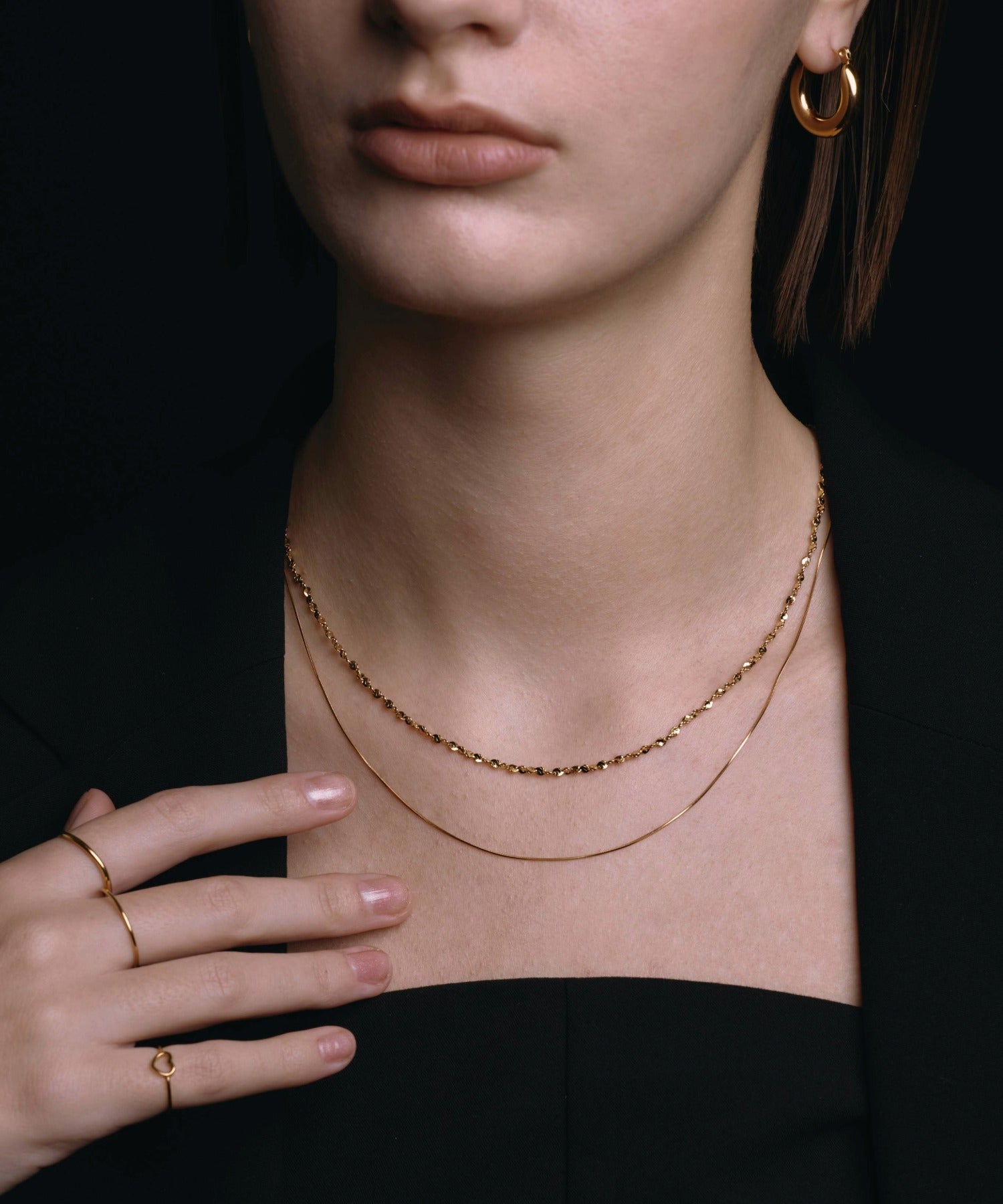 [ゴールド]ルミナレイヤーネックレス