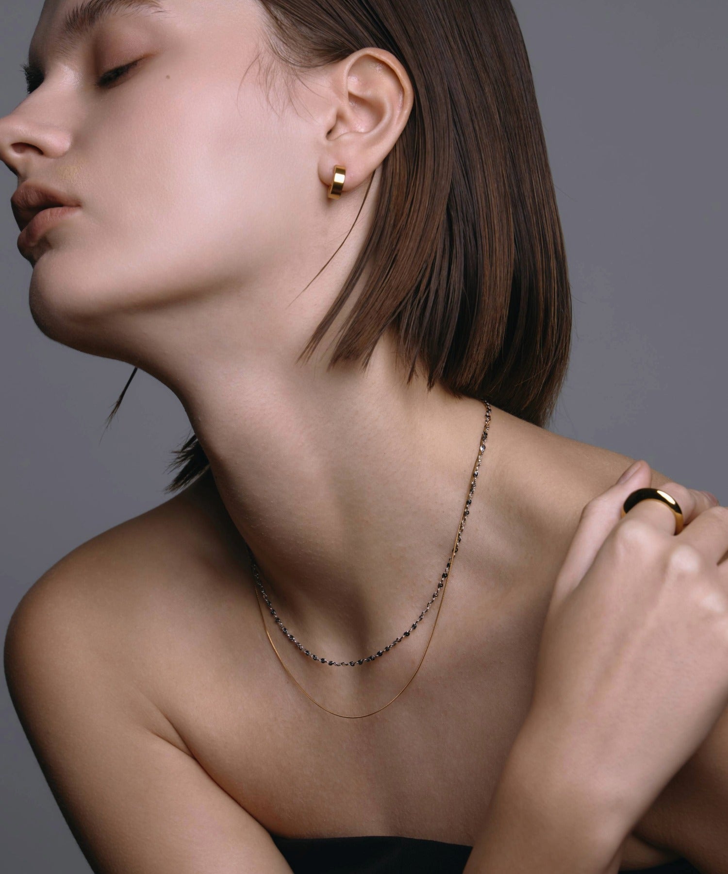 [ミックス]ルミナレイヤーネックレス