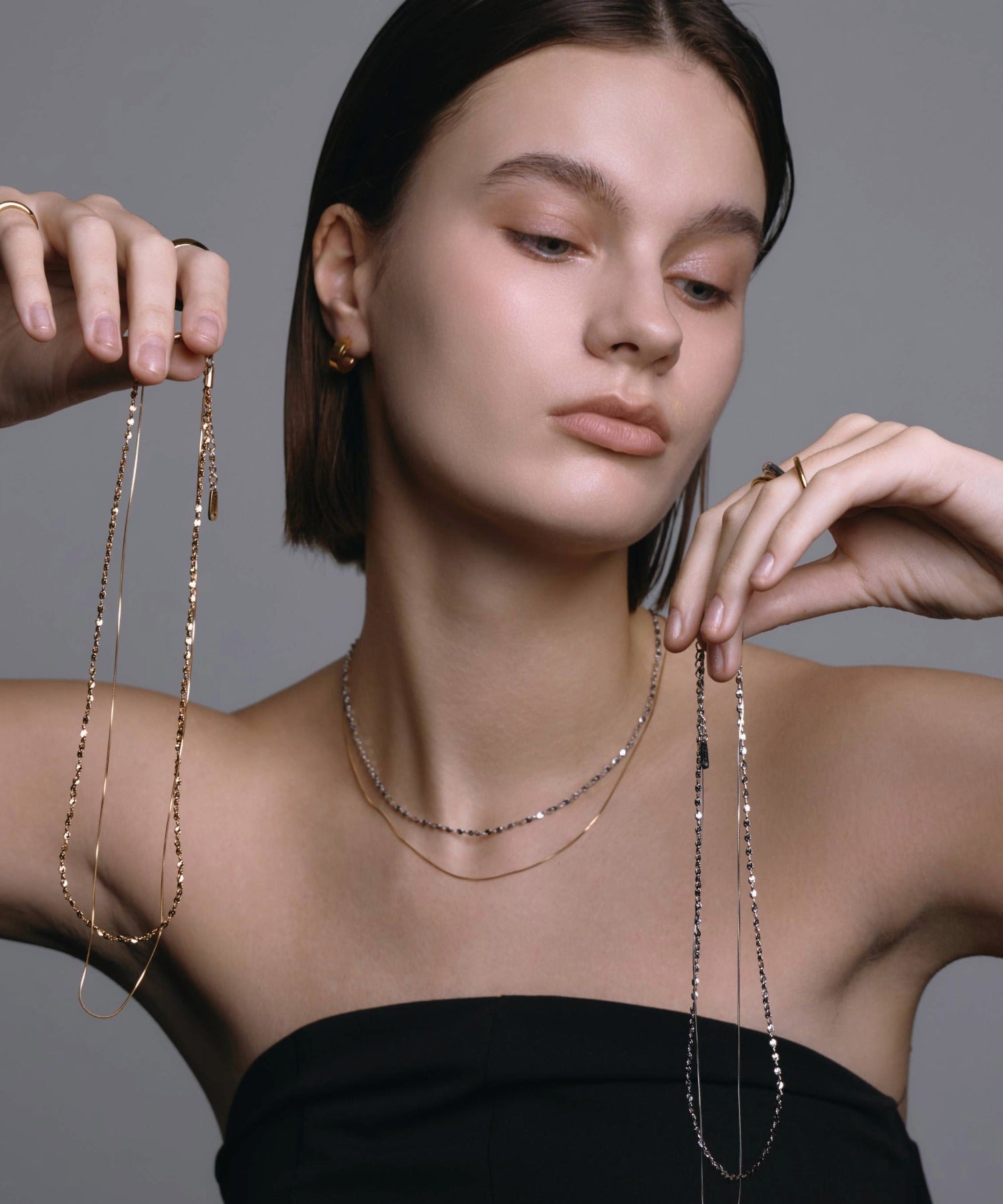 [ミックス]ルミナレイヤーネックレス