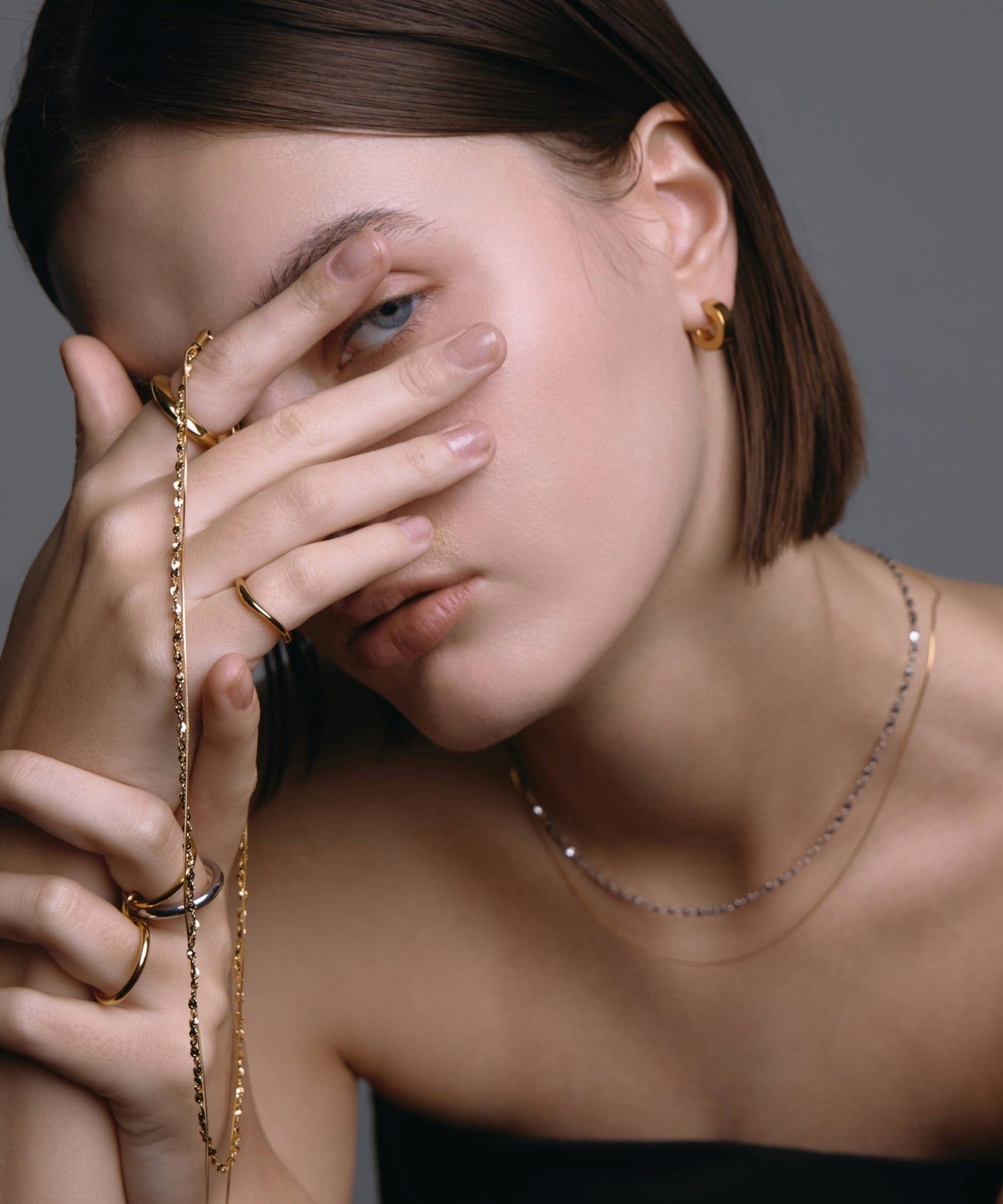 [ミックス]ルミナレイヤーネックレス