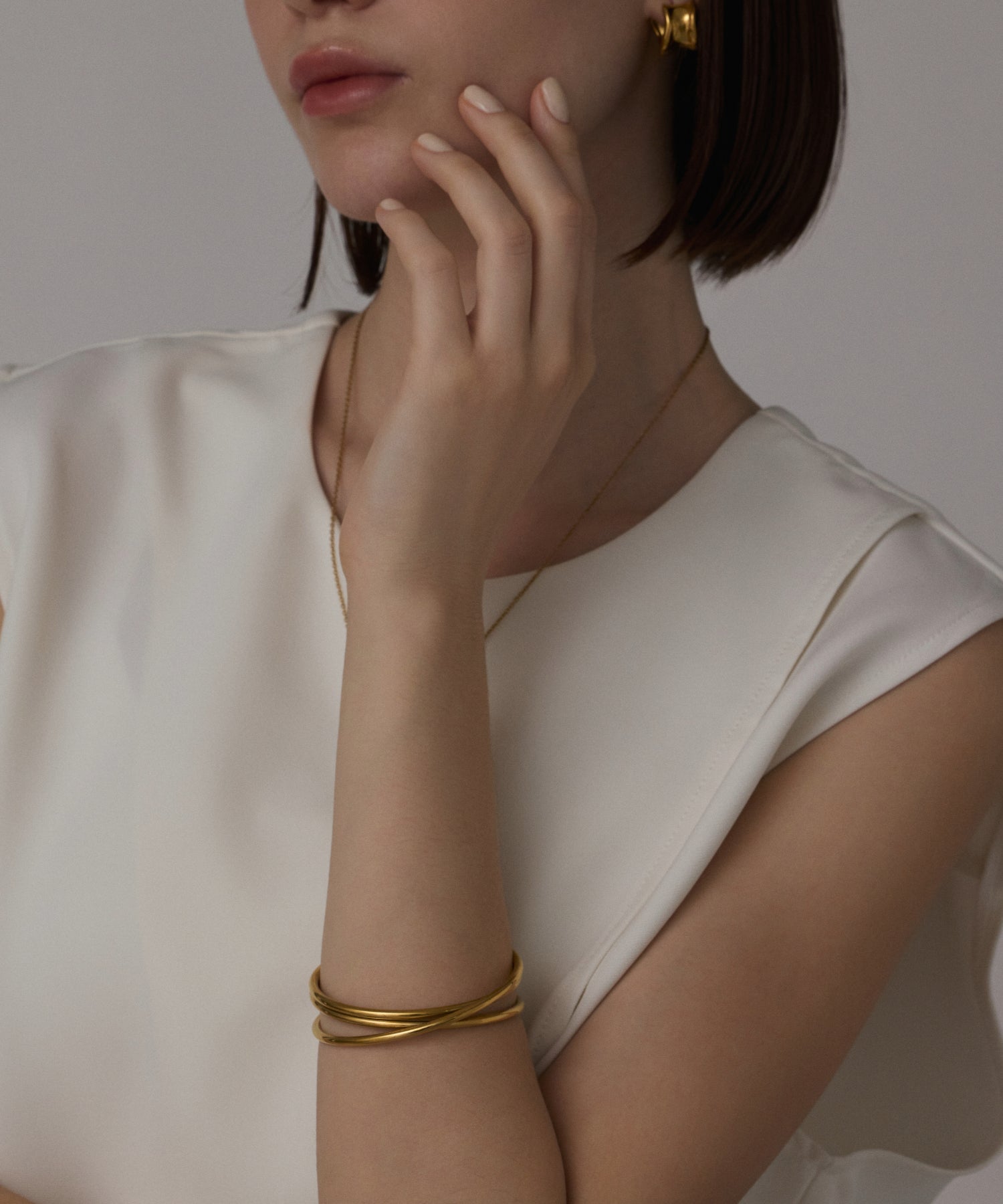 [Gold] Twist Arch Bangle