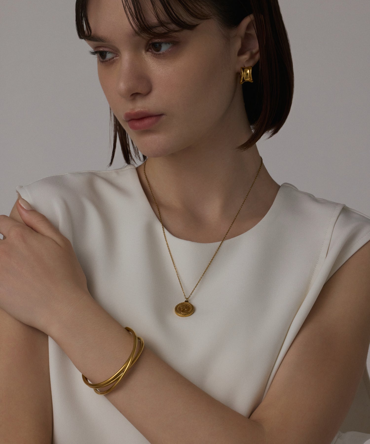 [Gold] Twist Arch Bangle