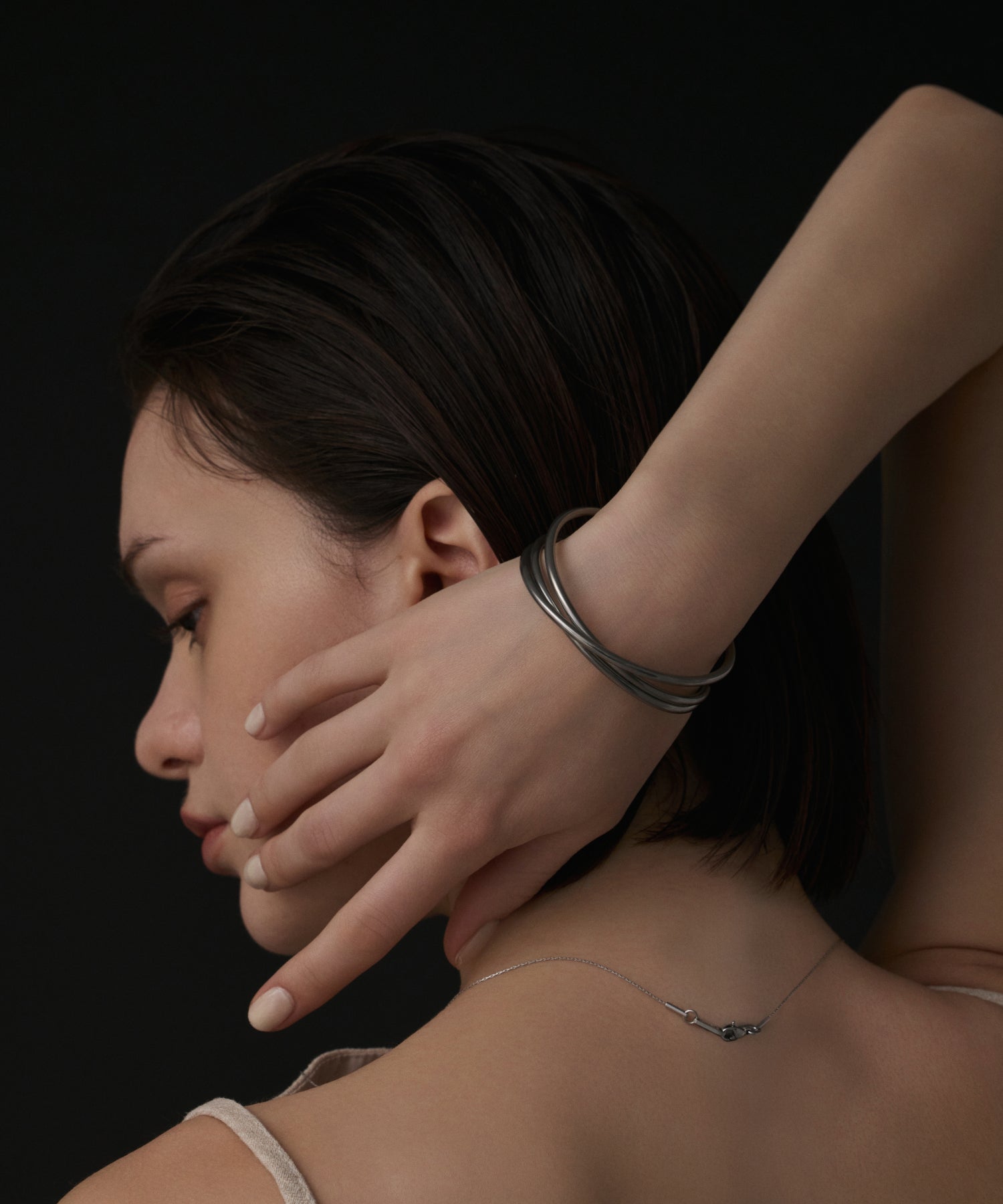 [Silver] Twist Arch Bangle