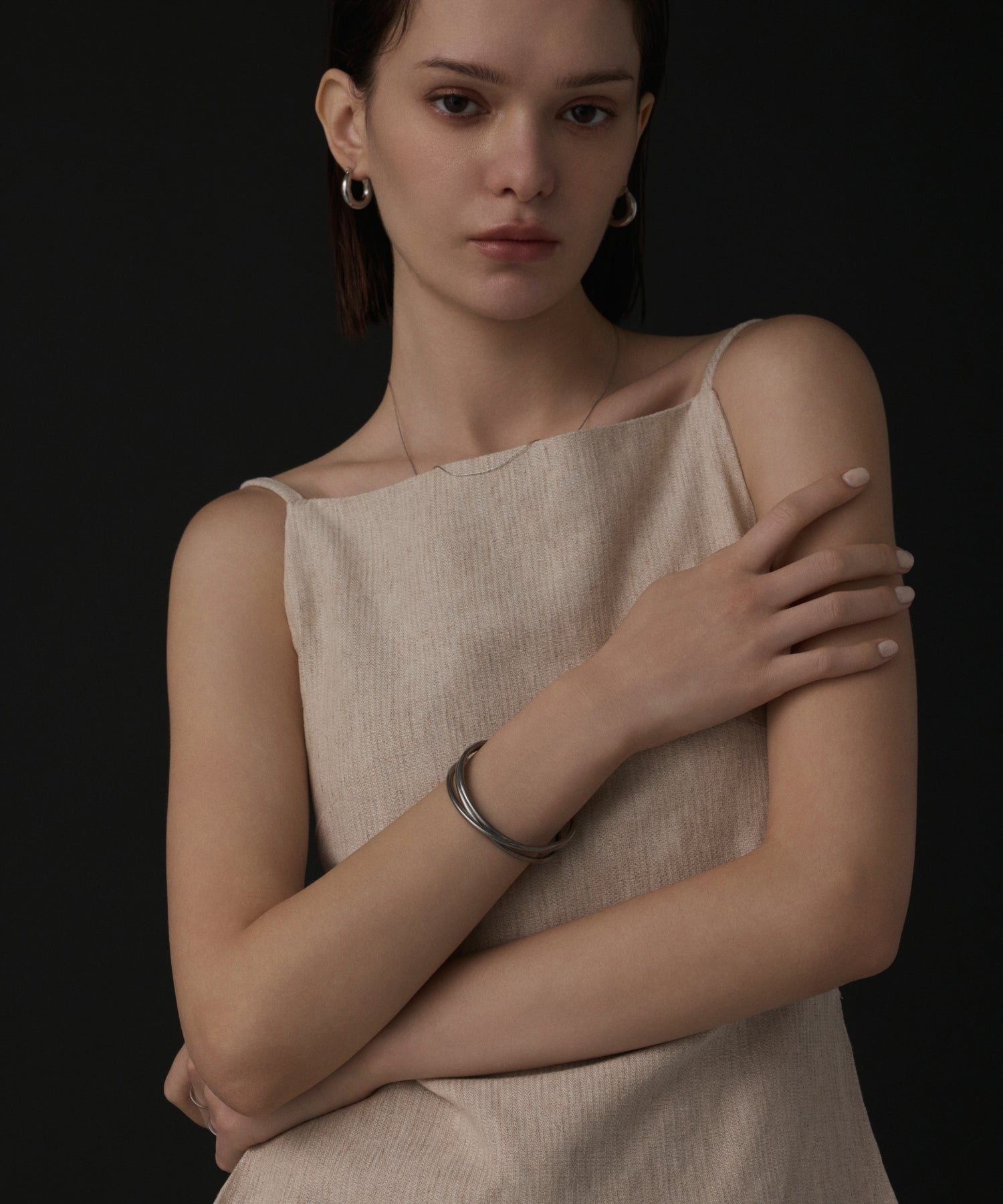 [Silver] Twist Arch Bangle