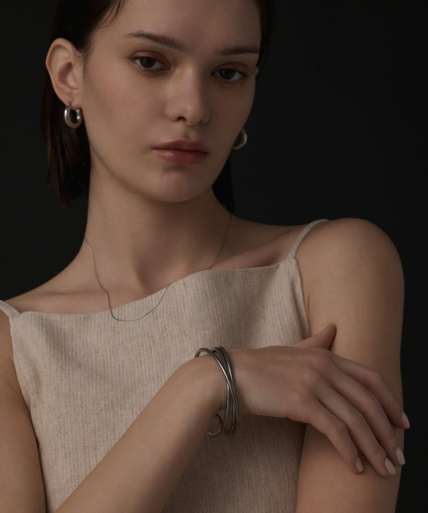 [Silver] Twist Arch Bangle