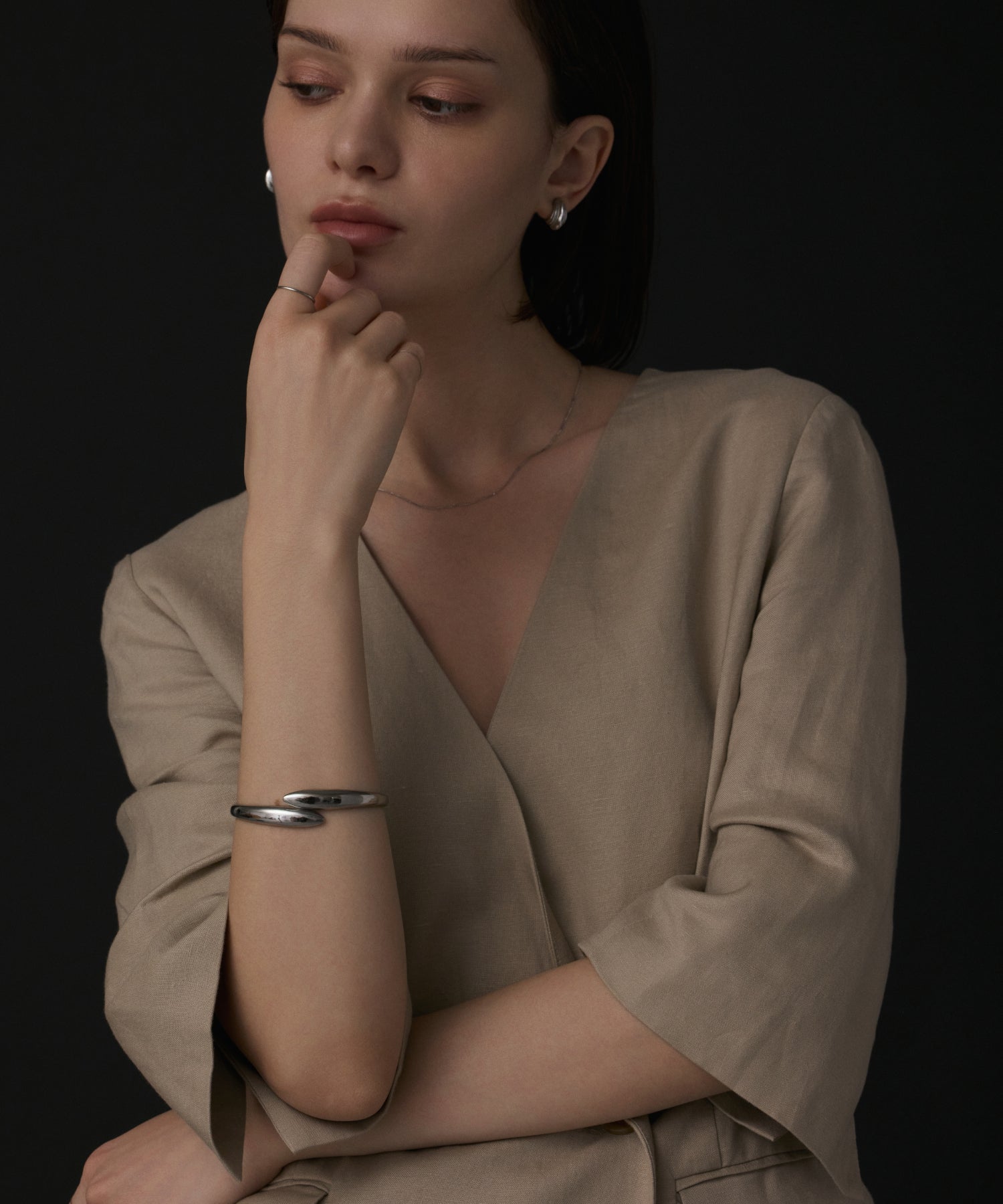 シルバー]フレックスバングル