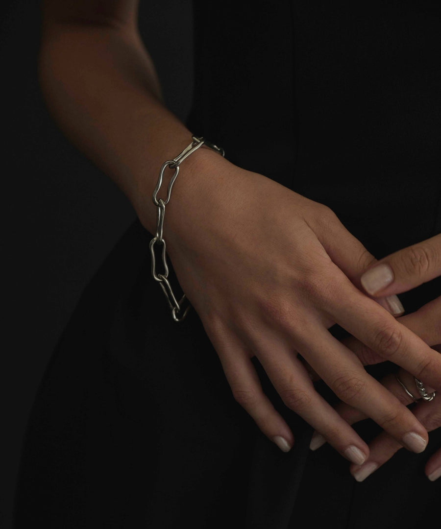 [SILVER]GOURD CHAIN BRACELET