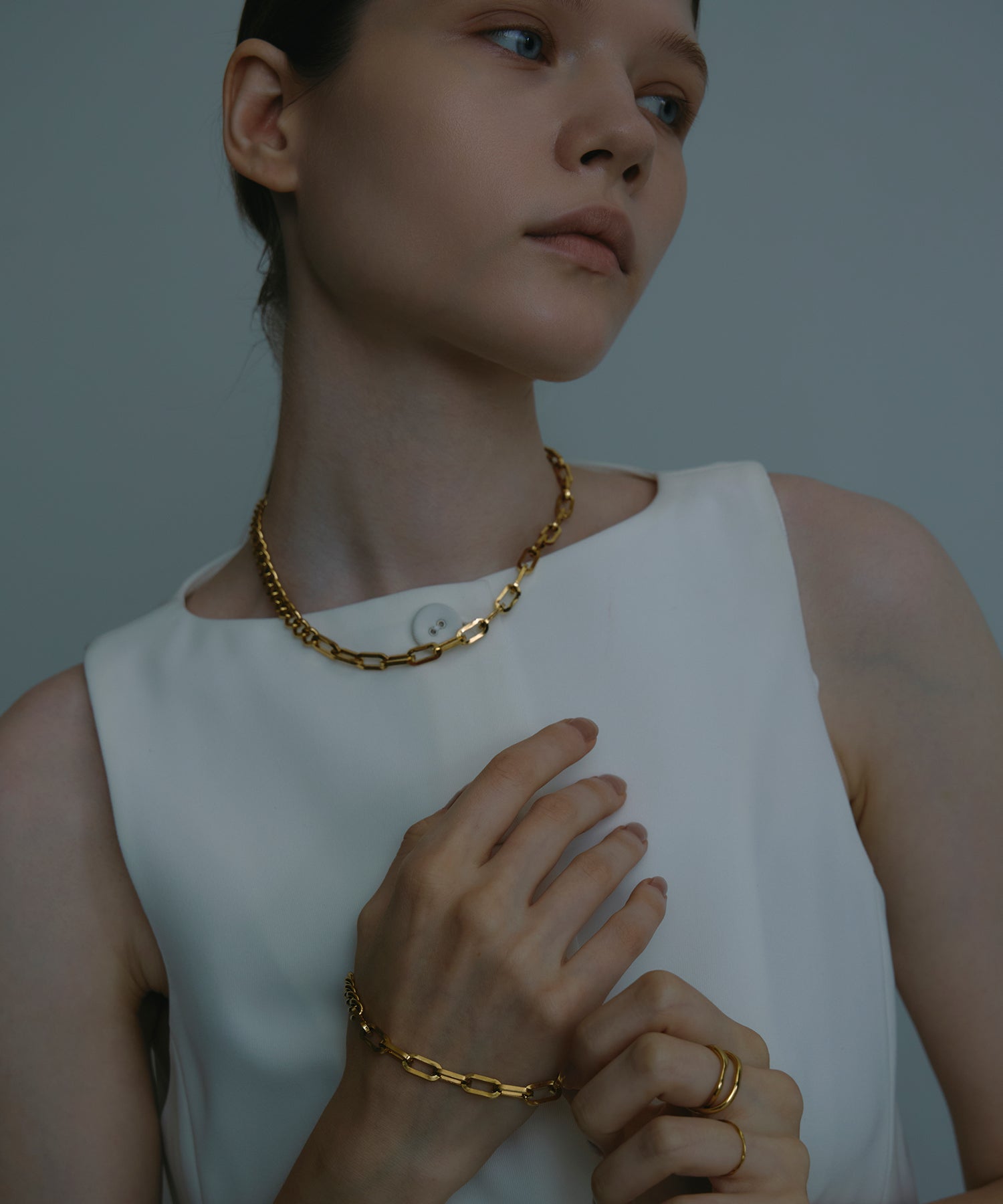 あ　ゴールドチェーンブレスレット 太め 金 喜平チェーンブレスレット ゴールド gold ステンレス