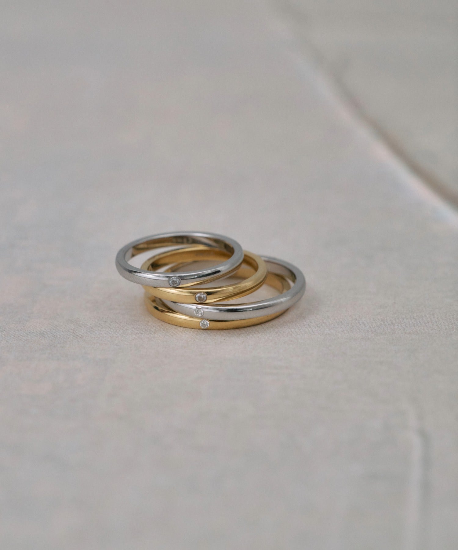 [Gold] Stone Pinky Ring