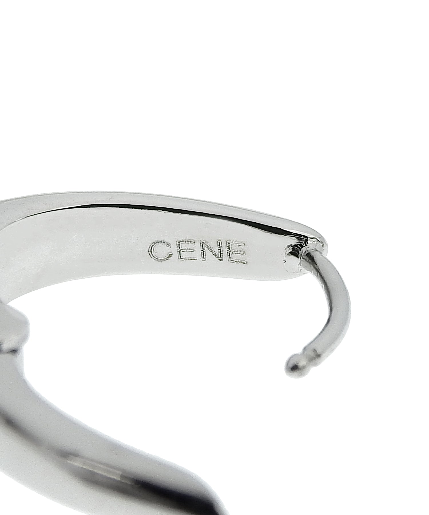 [銀色] 細長水滴耳環