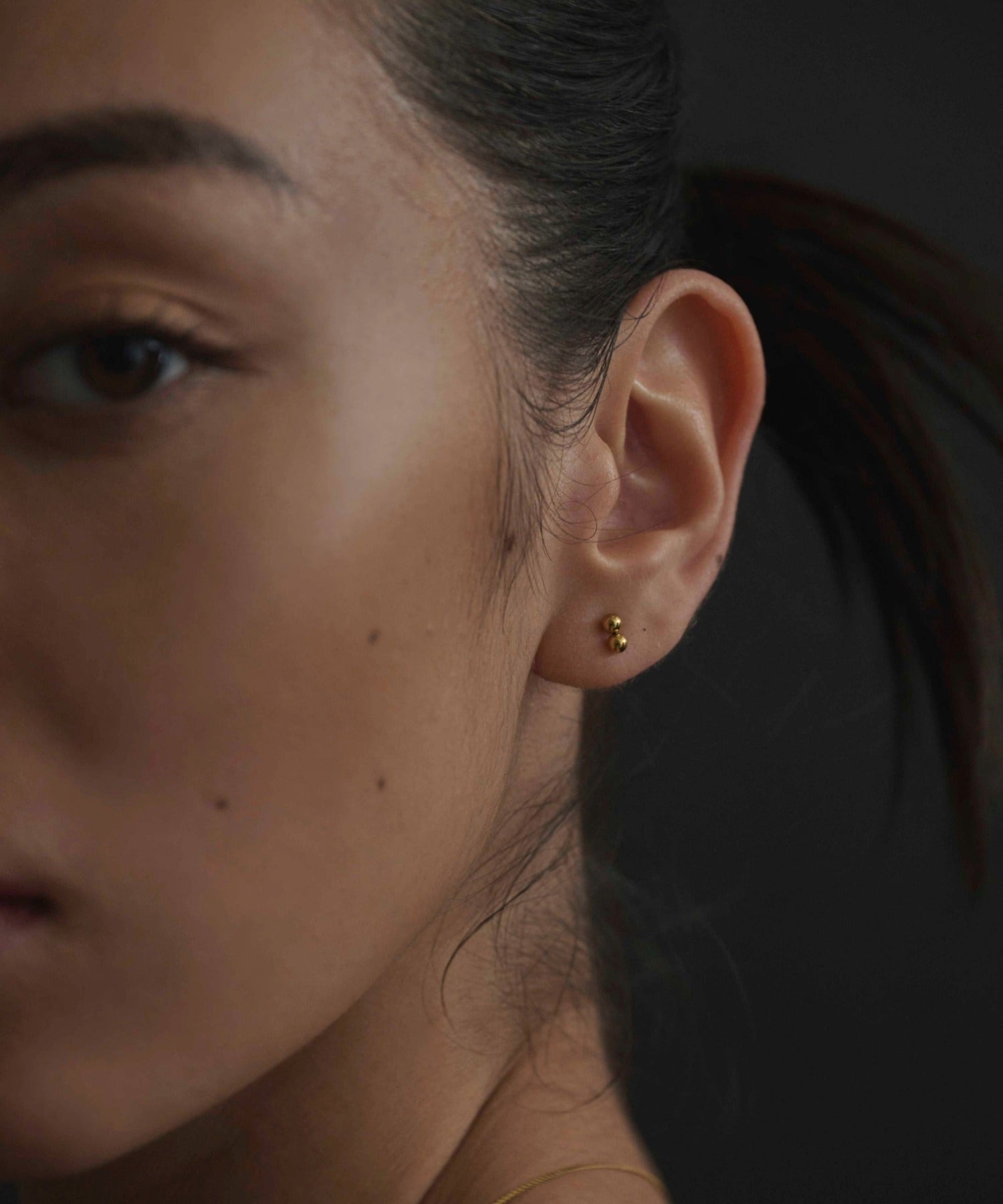 [Gold] Mini Sphere Earrings