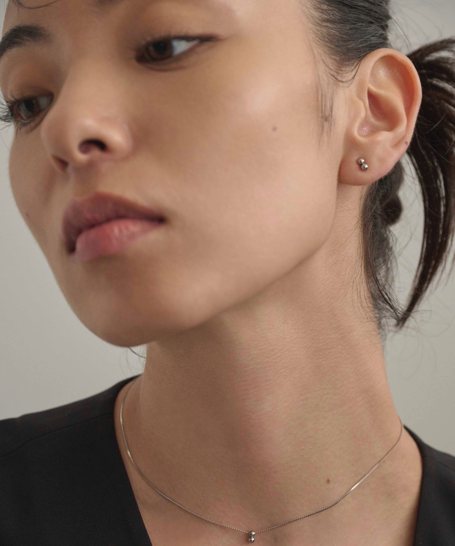 シルバー]ミニスフィアピアス