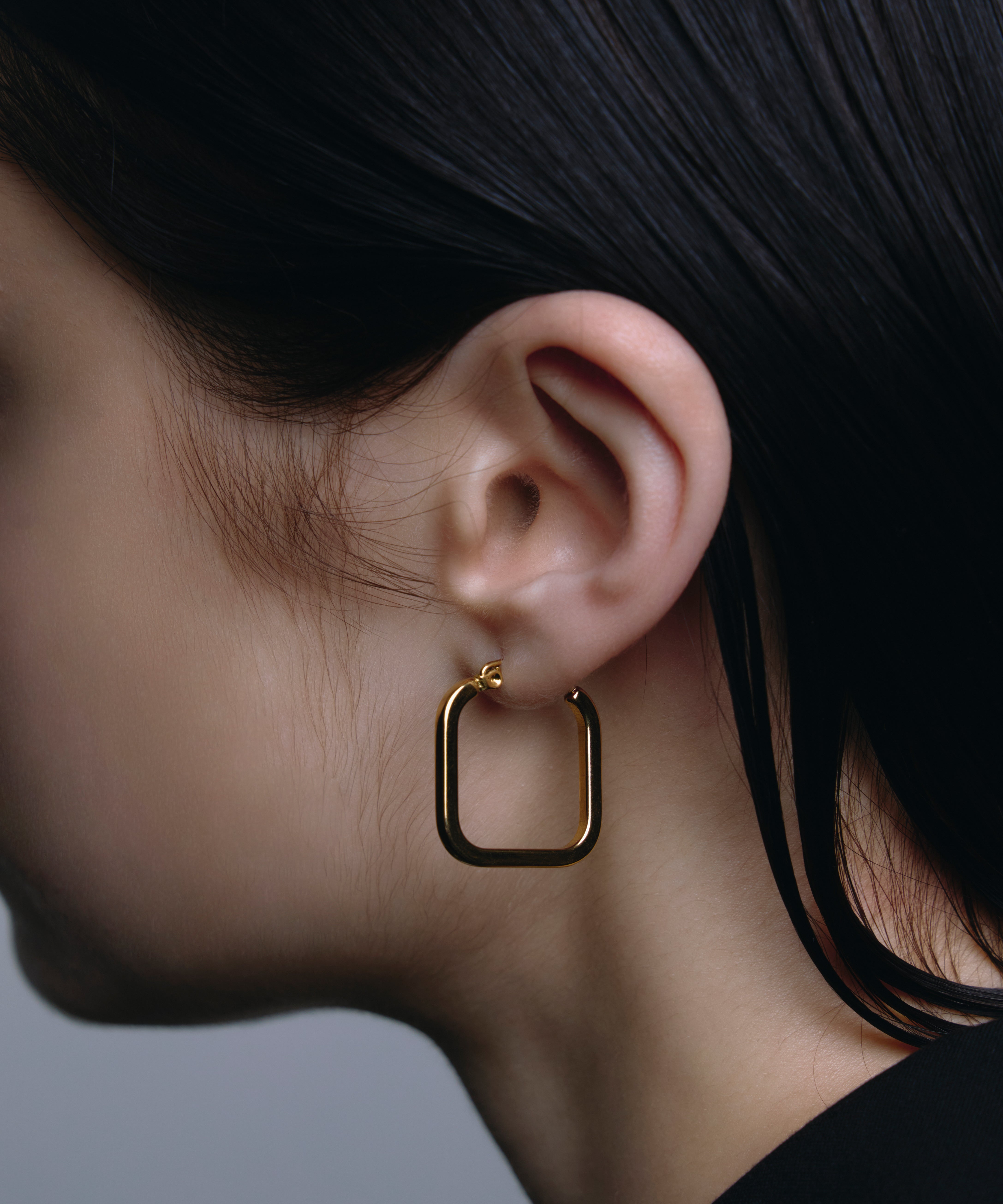 [Gold] Quartz earrings