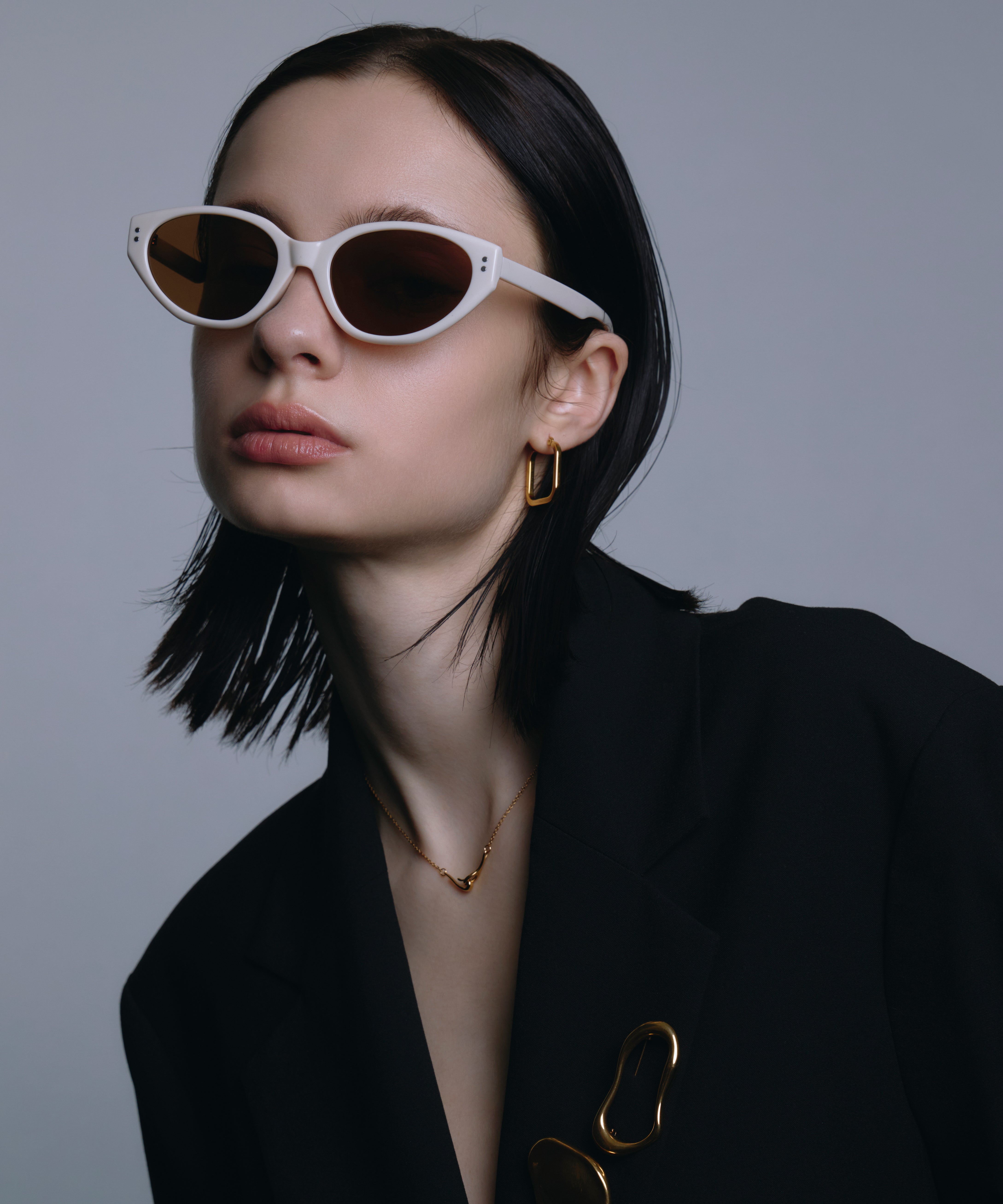 [Gold] Quartz earrings