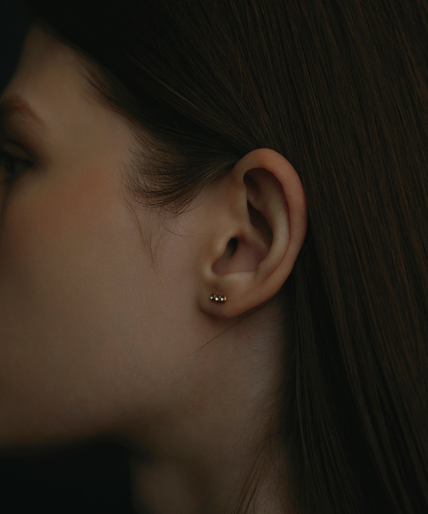 ゴールド]ジルコニアオーブピアス