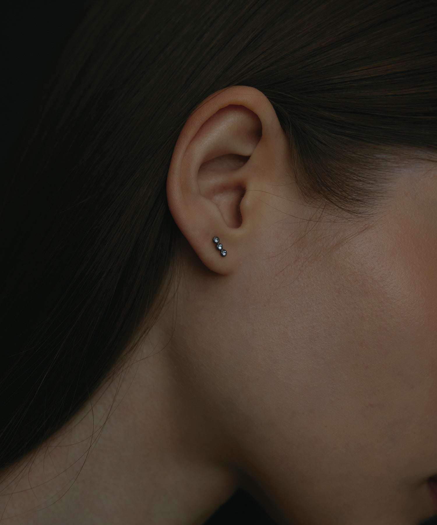 シルバー]ジルコニアオーブピアス