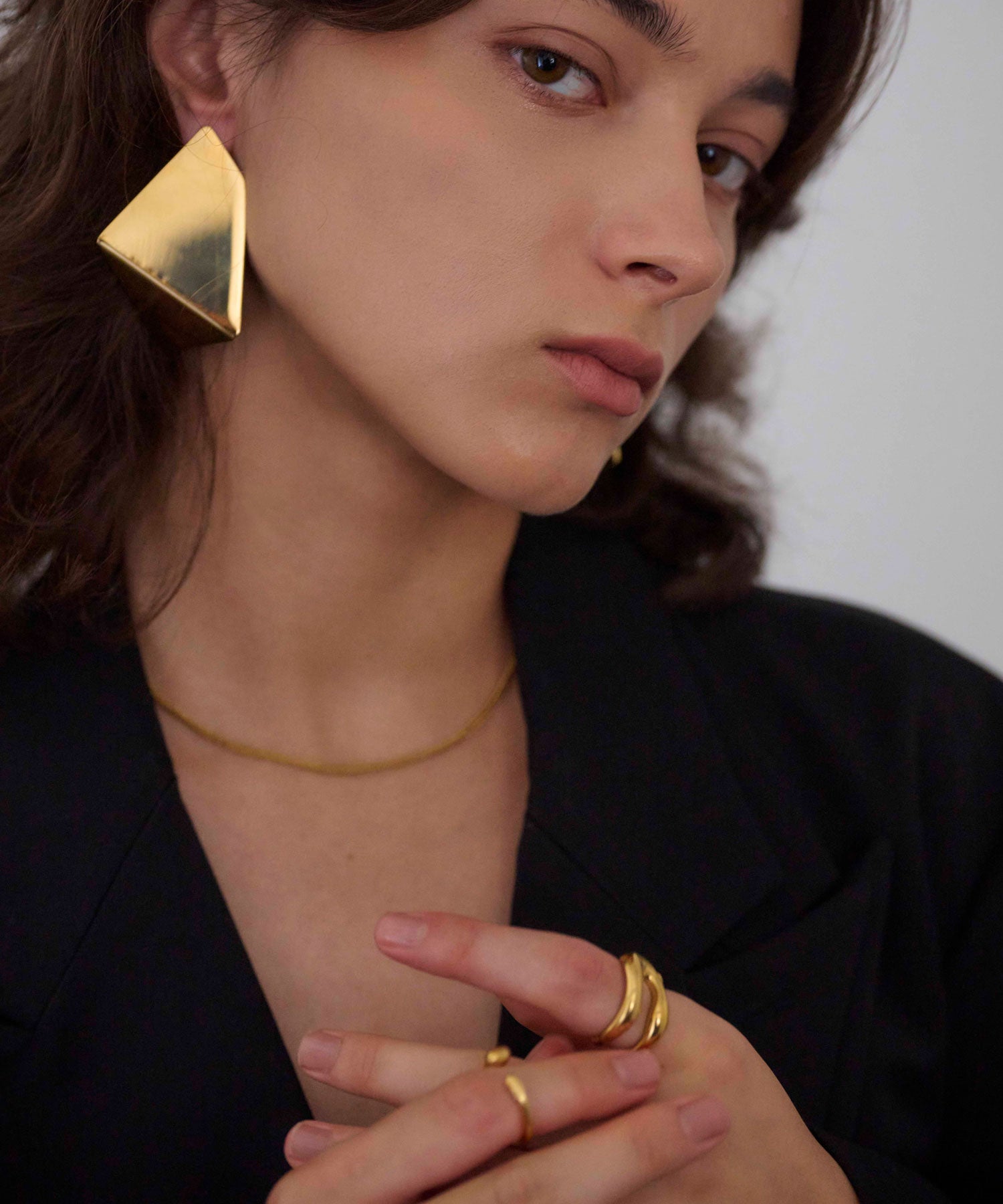 ゴールド]ジオスパークプレートピアス