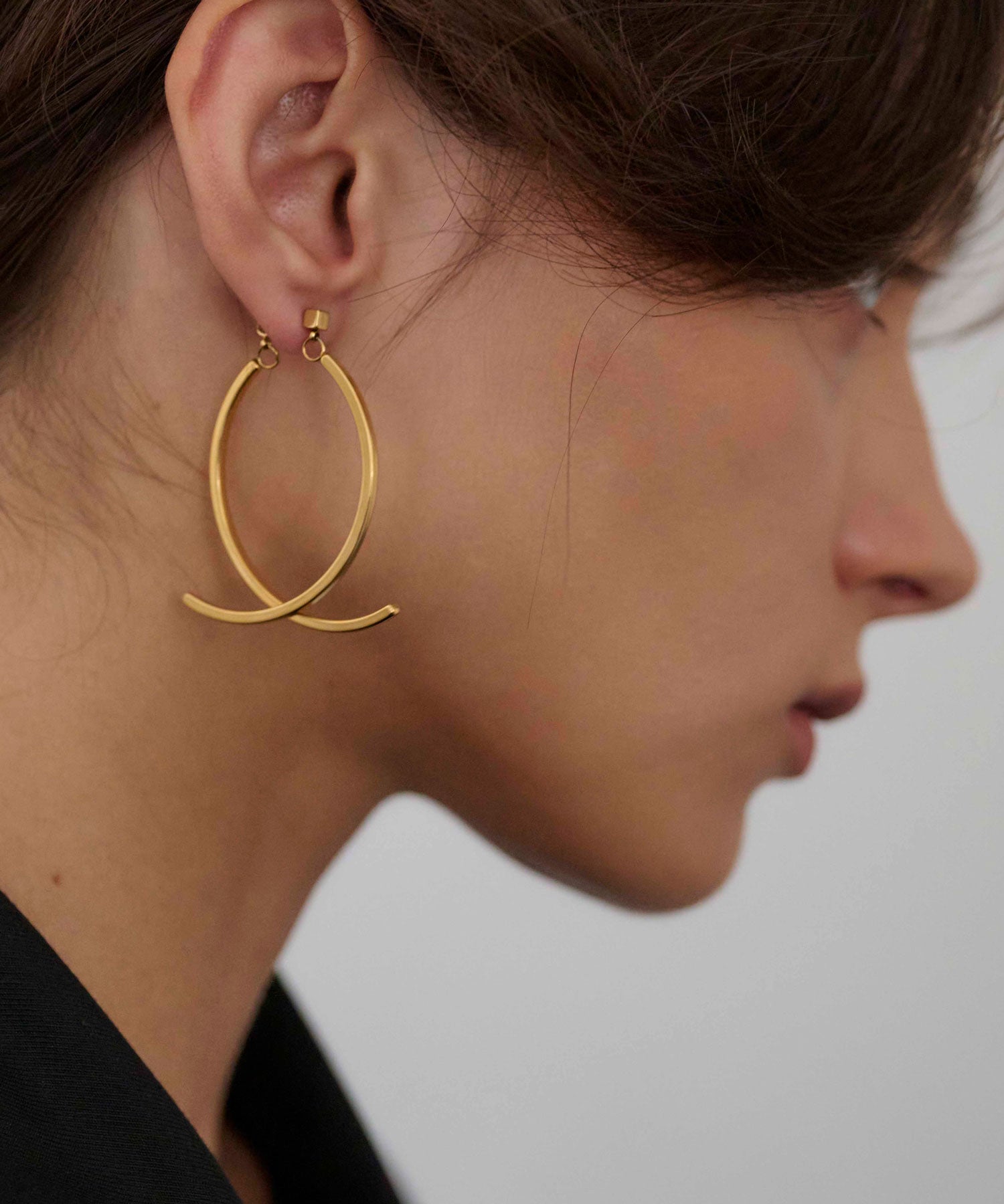 ゴールド]ルナドロップピアス