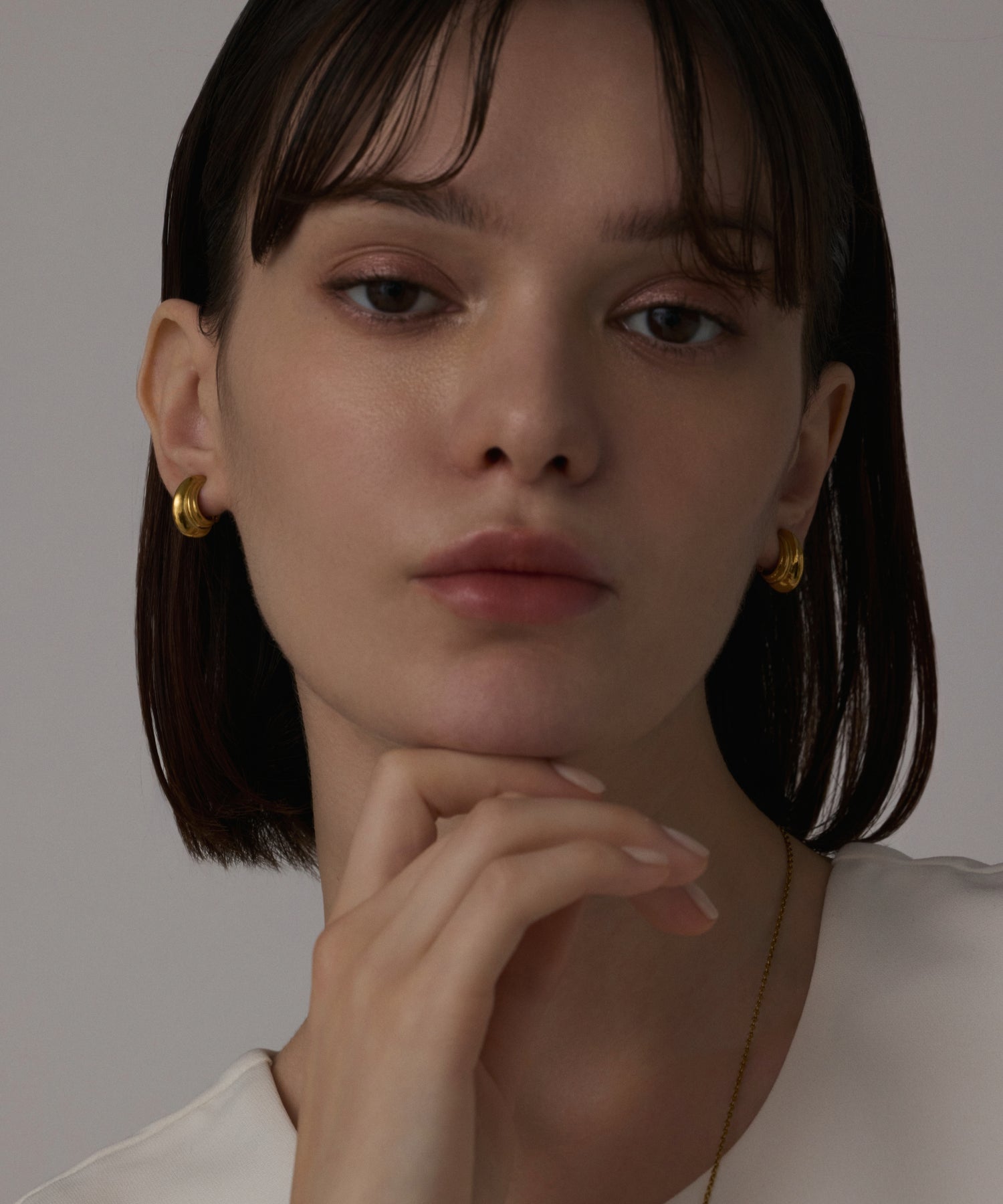 ゴールド]ウェーブイヤリング