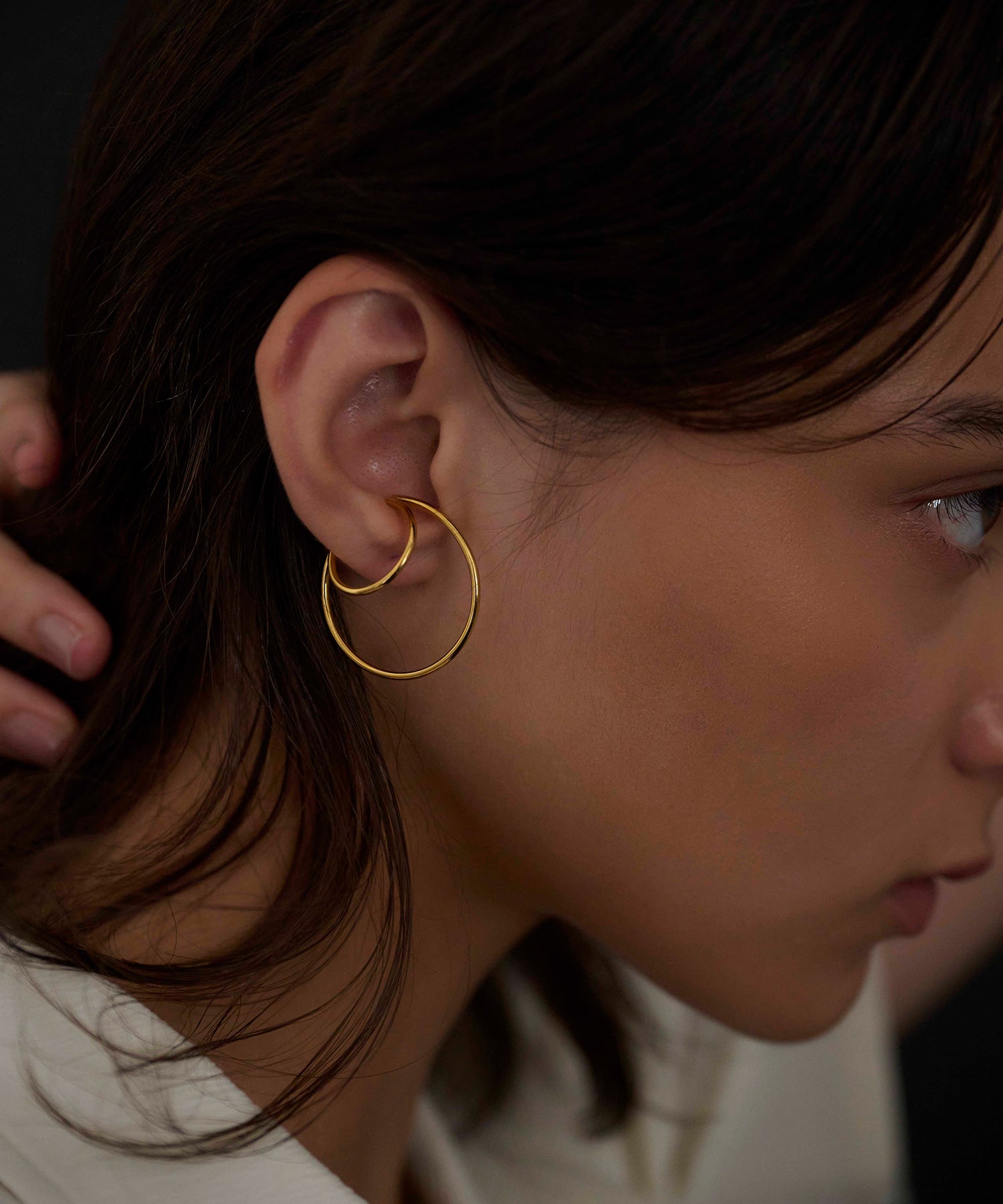 ゴールド]ビッグイヤーカフ