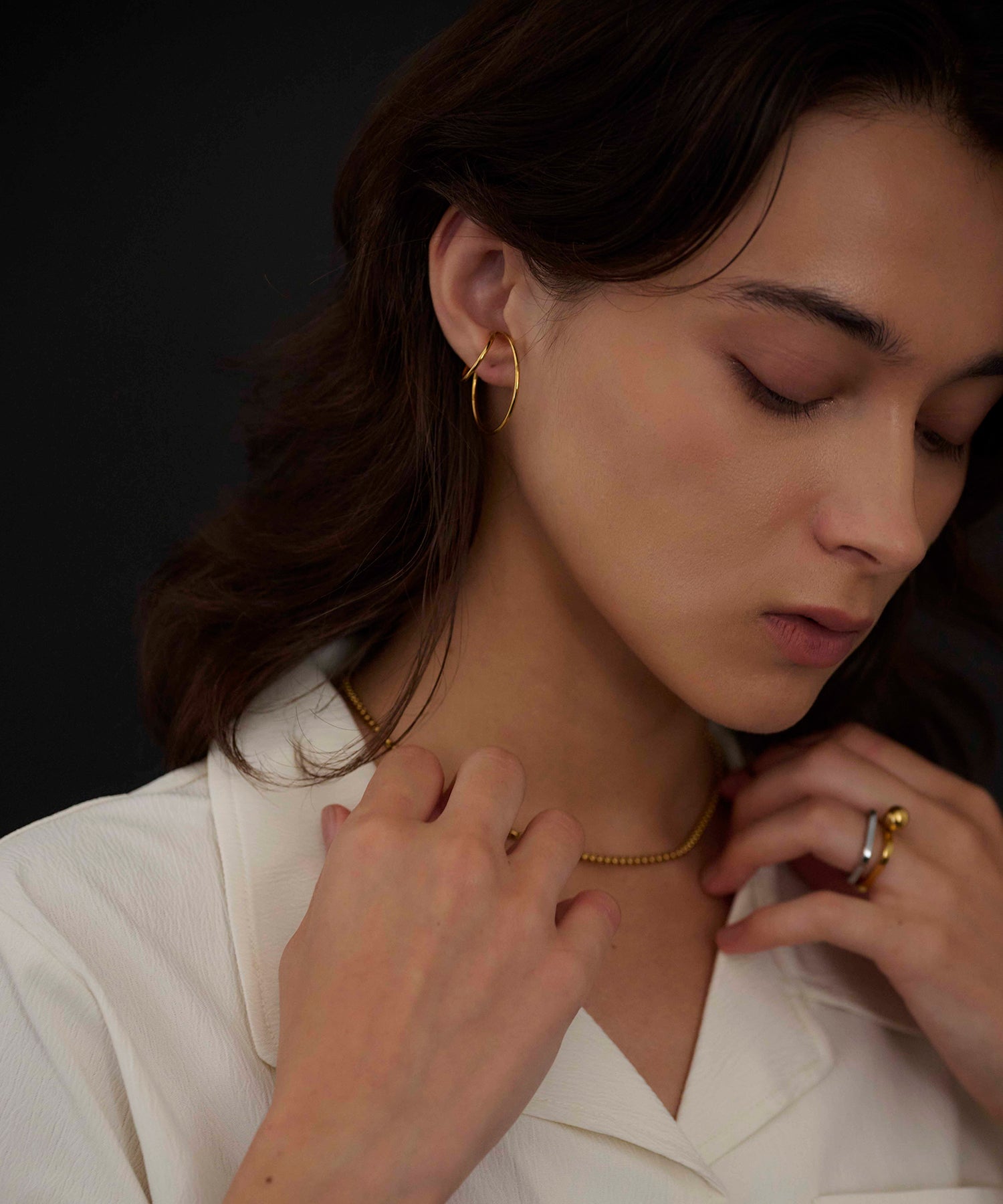[Gold] Big ear cuff
