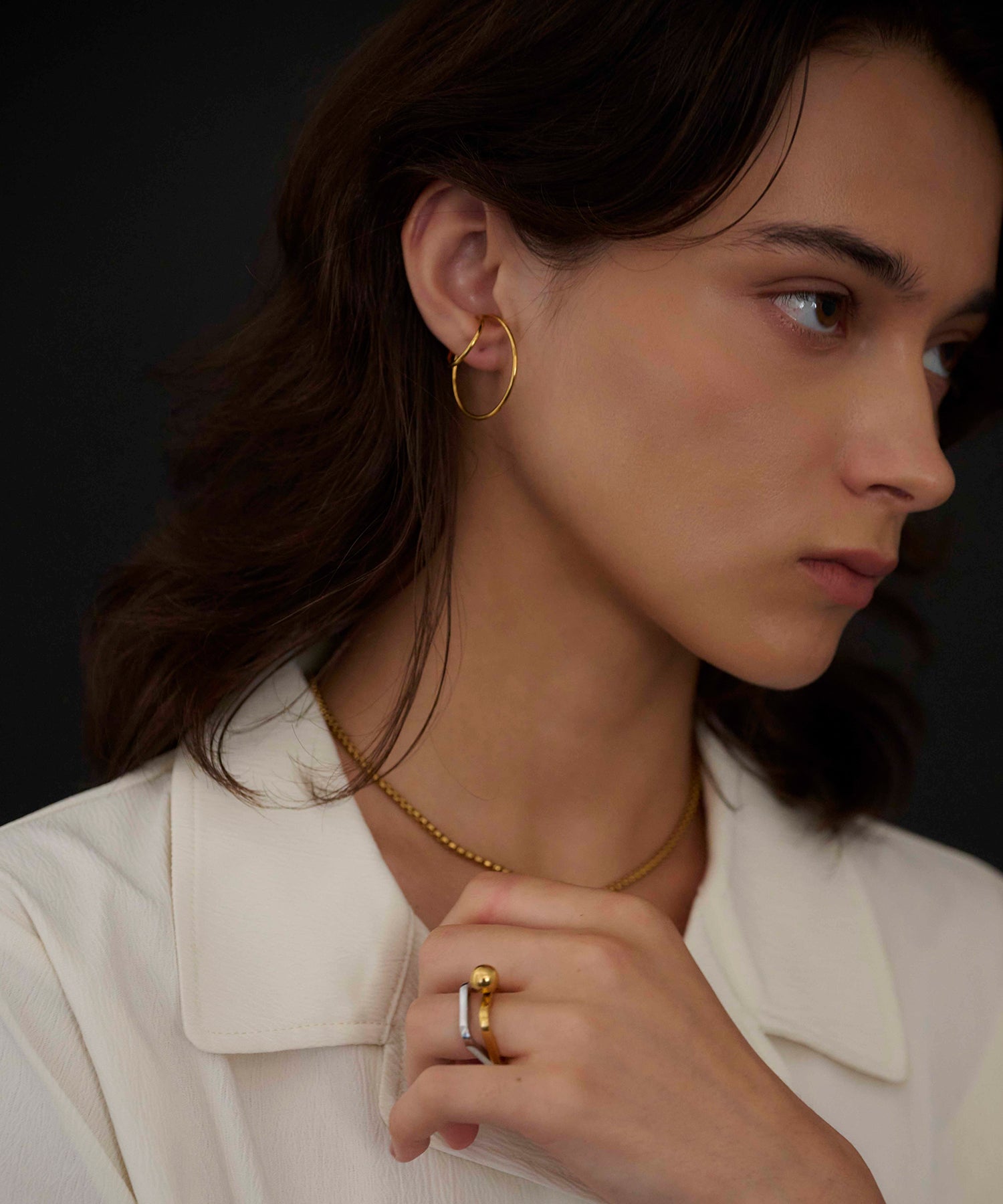 [Gold] Big ear cuff