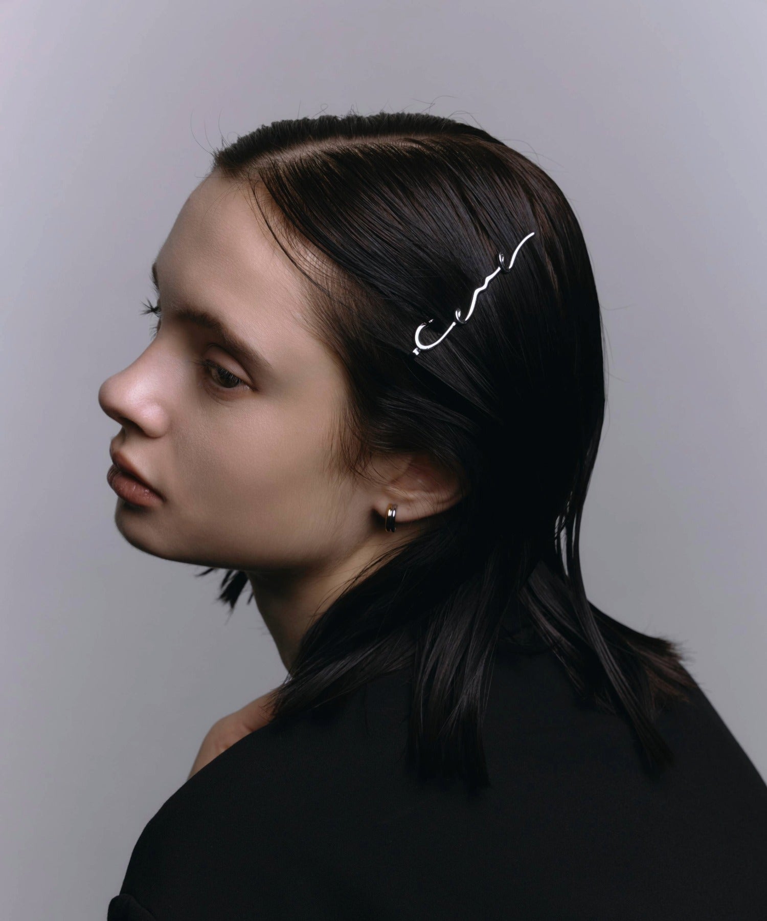 [銀色]標誌髮夾