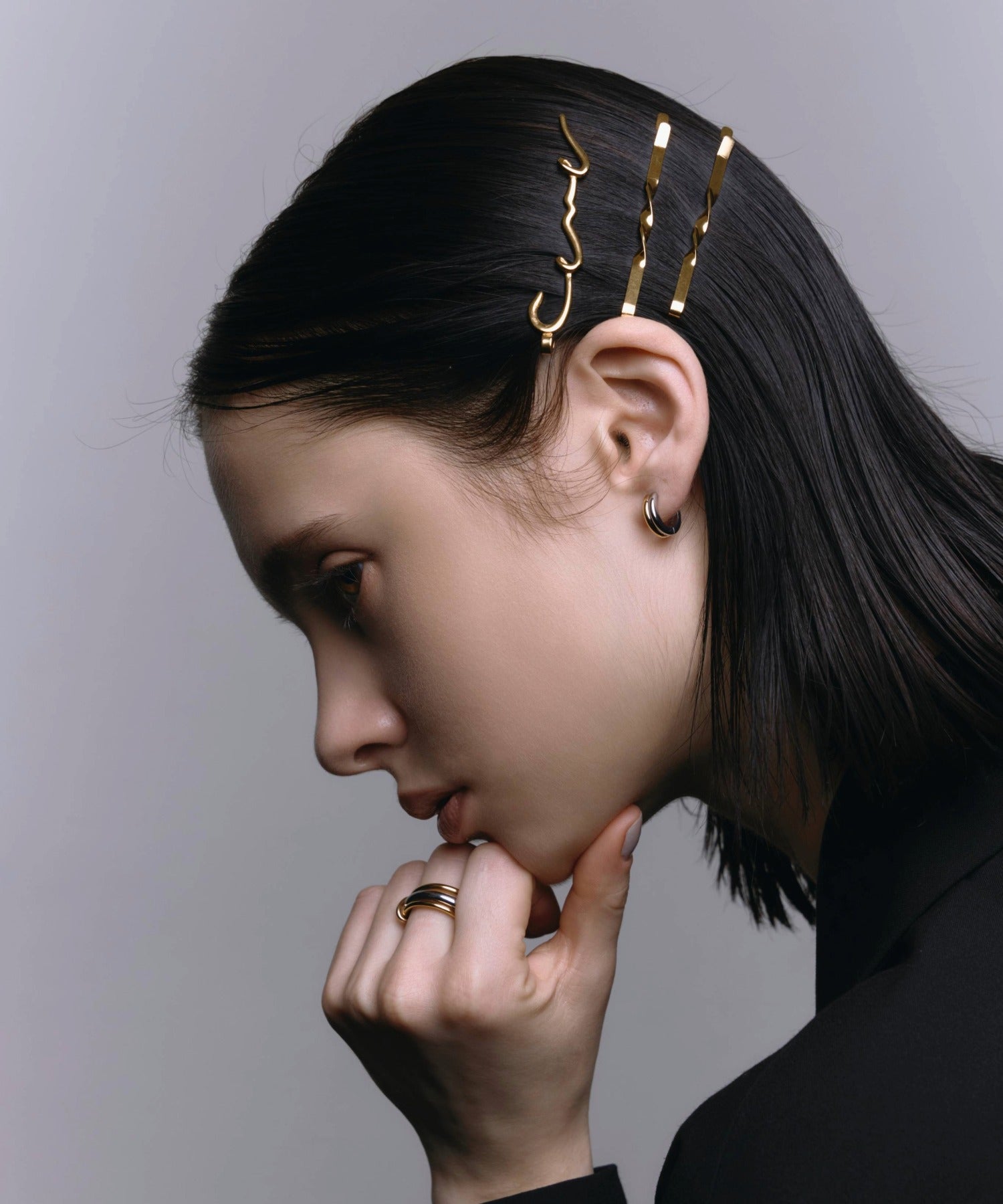 [ゴールド]2Pツイストヘアピン