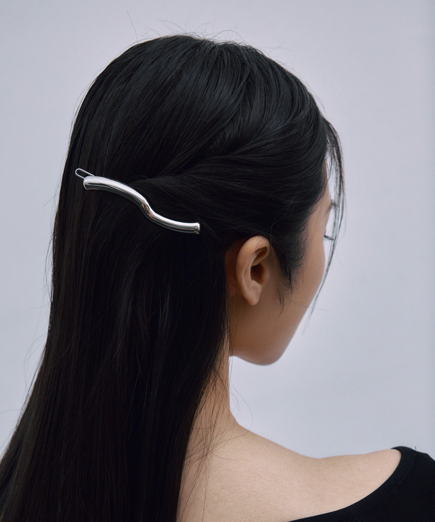 [シルバー]スウェルヘアクリップ
