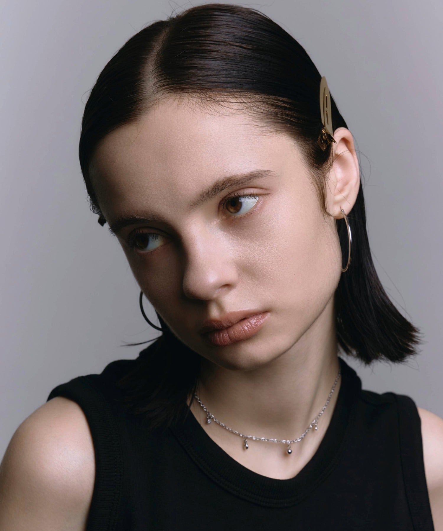 [ゴールド]2Pメタルホールドヘアクリップ