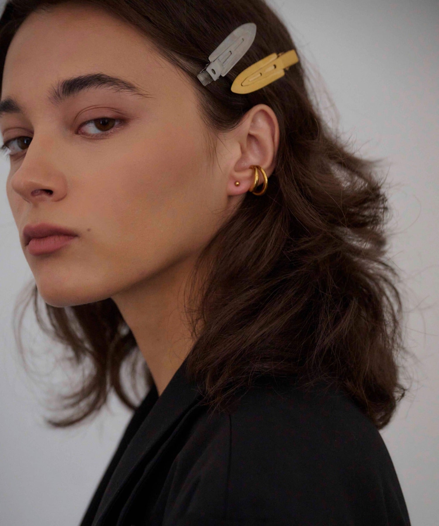 【予約販売(10月下旬発送予定)】[シルバー]2Pメタルホールドヘアクリップ