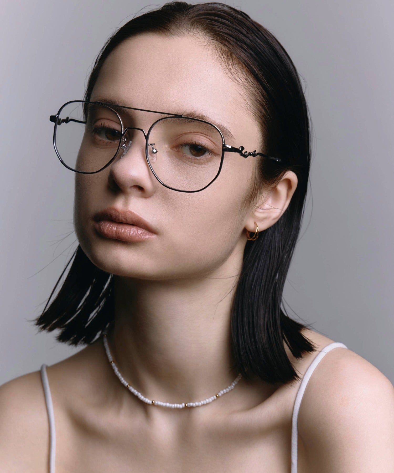 [クリア]メタルティアドロップアイウェア