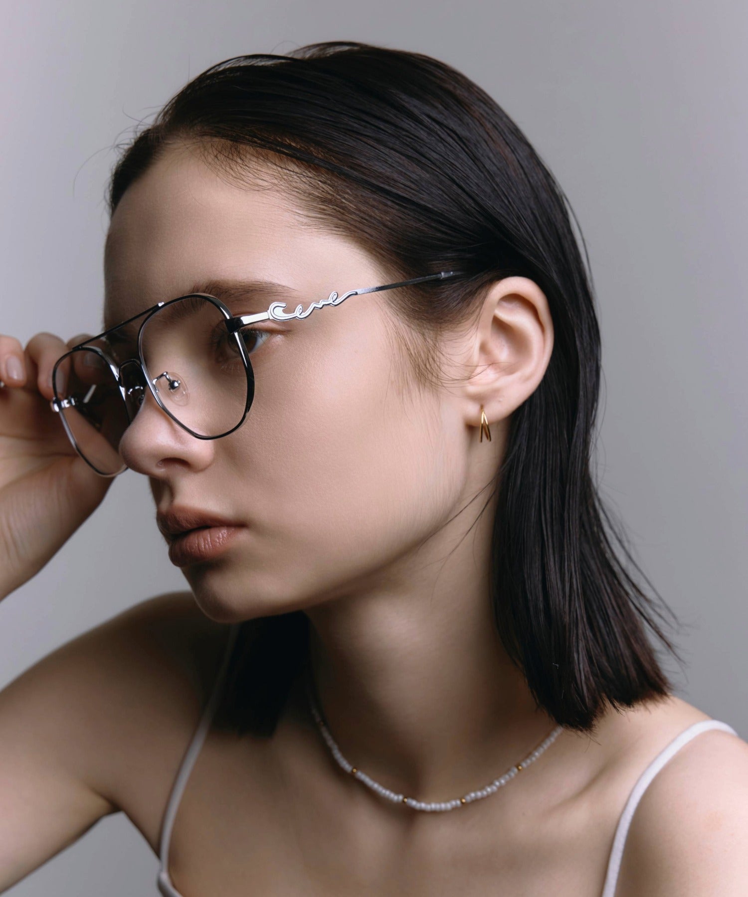 [クリア]メタルティアドロップアイウェア