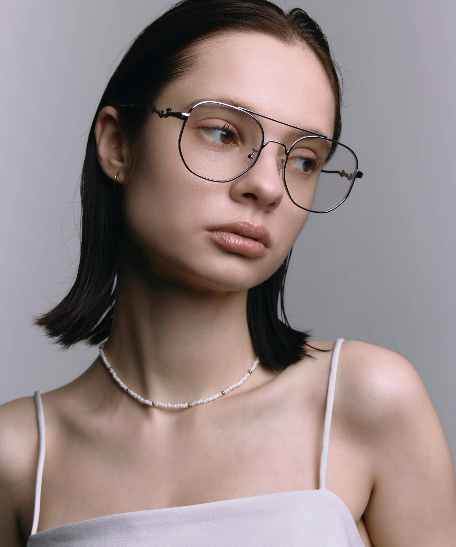 [クリア]メタルティアドロップアイウェア