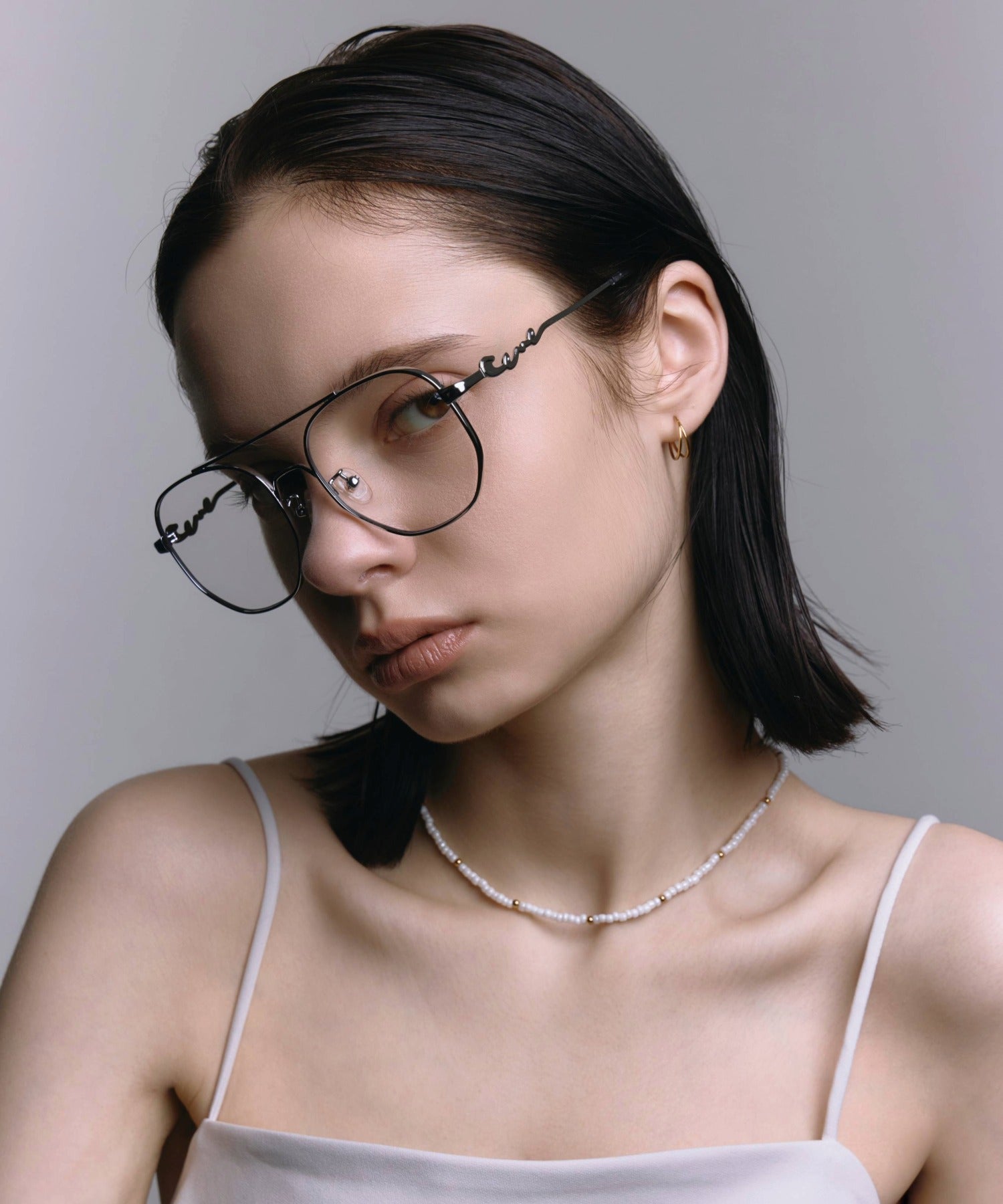 [クリア]メタルティアドロップアイウェア