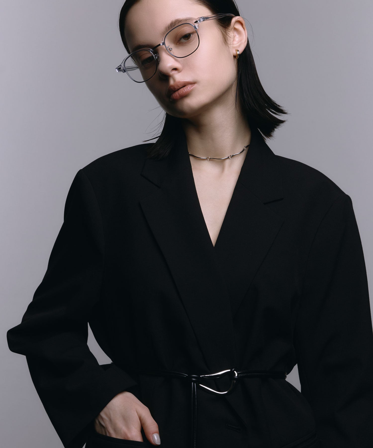 [クリア]クラシックブロウアイウェア