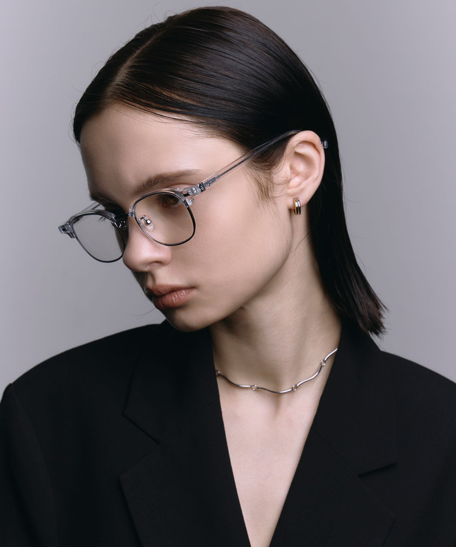 [クリア]クラシックブロウアイウェア