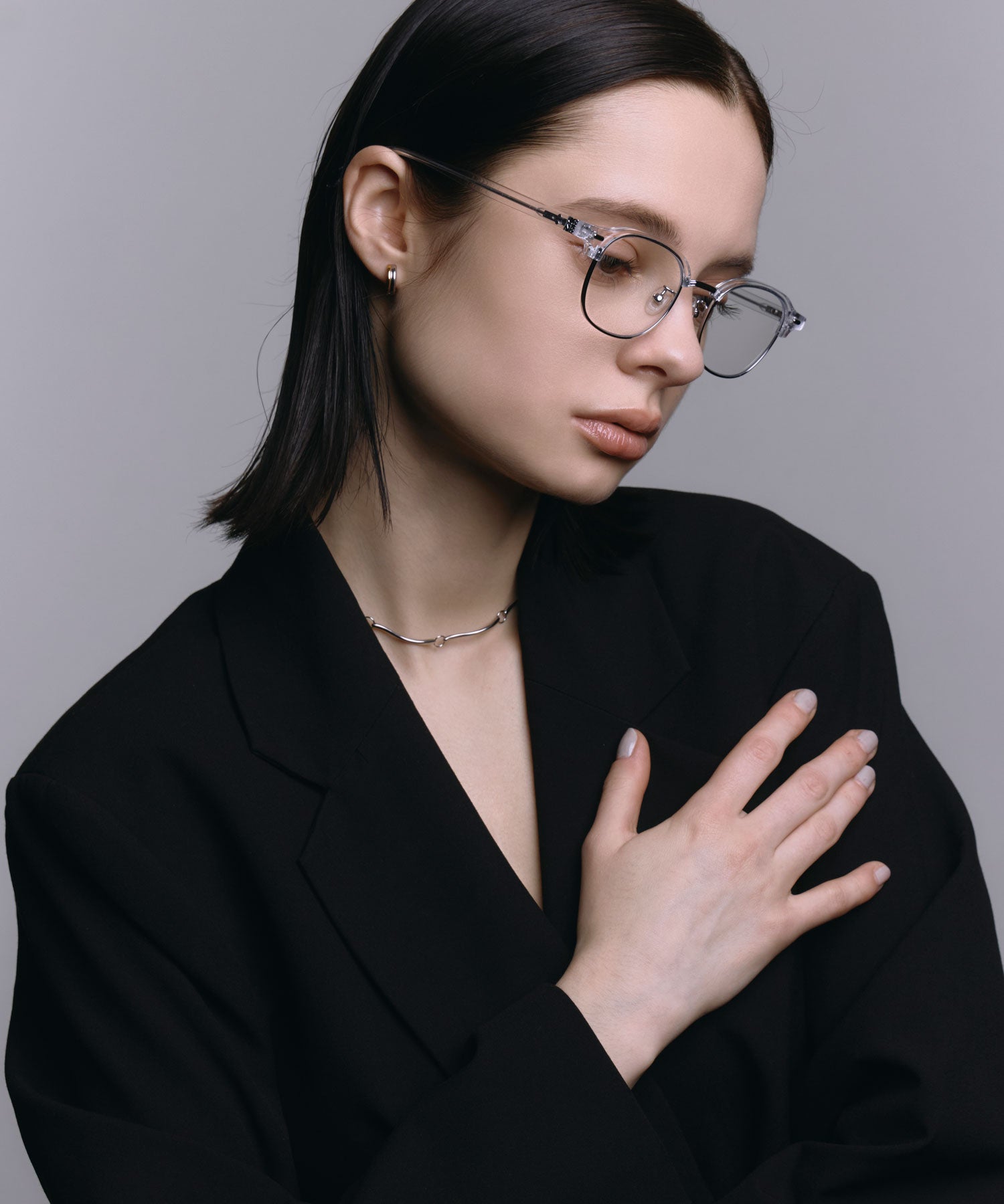 [クリア]クラシックブロウアイウェア