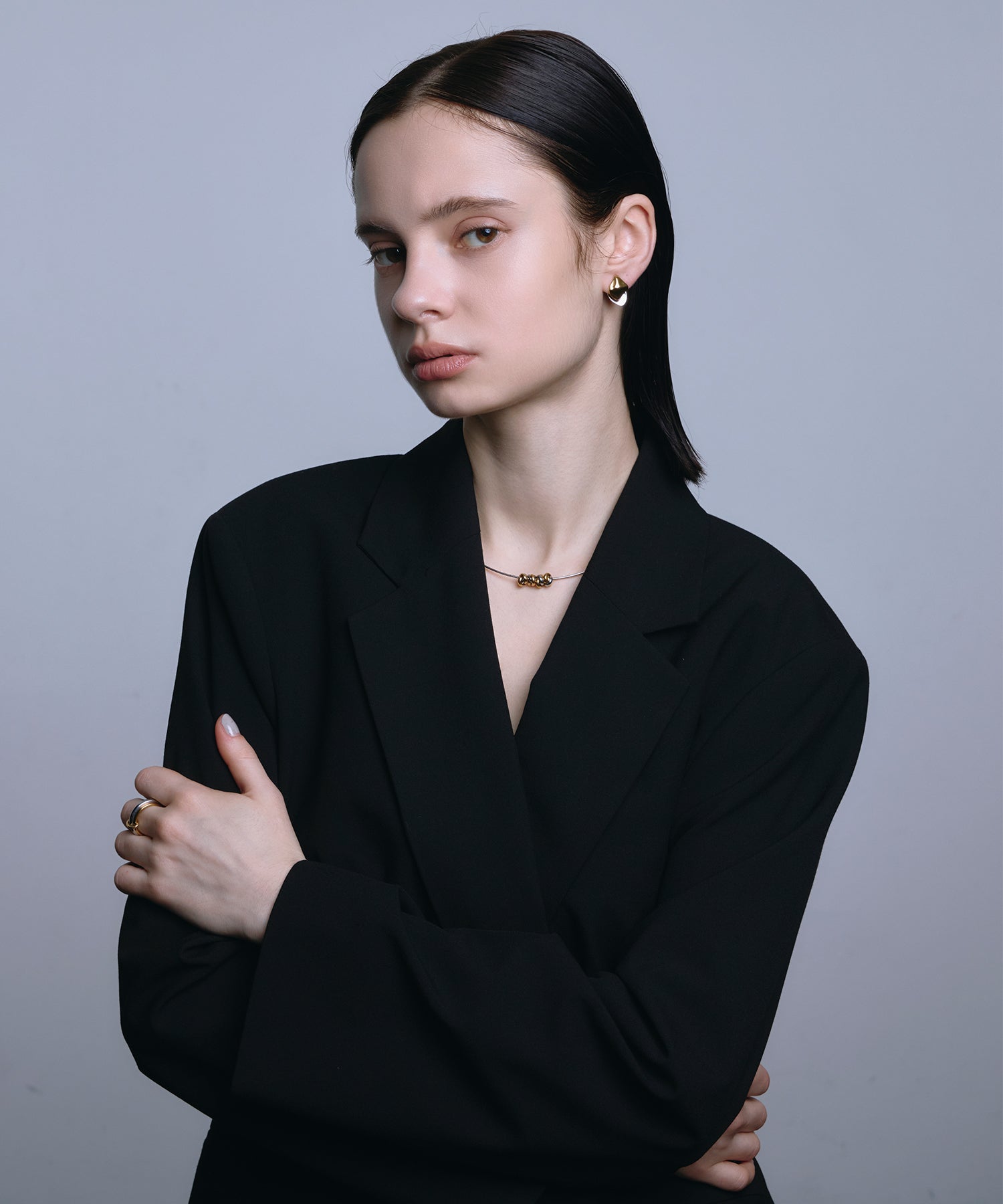 【展示会商品（预定4月下旬发送）】[混合]螺旋欧米茄项链